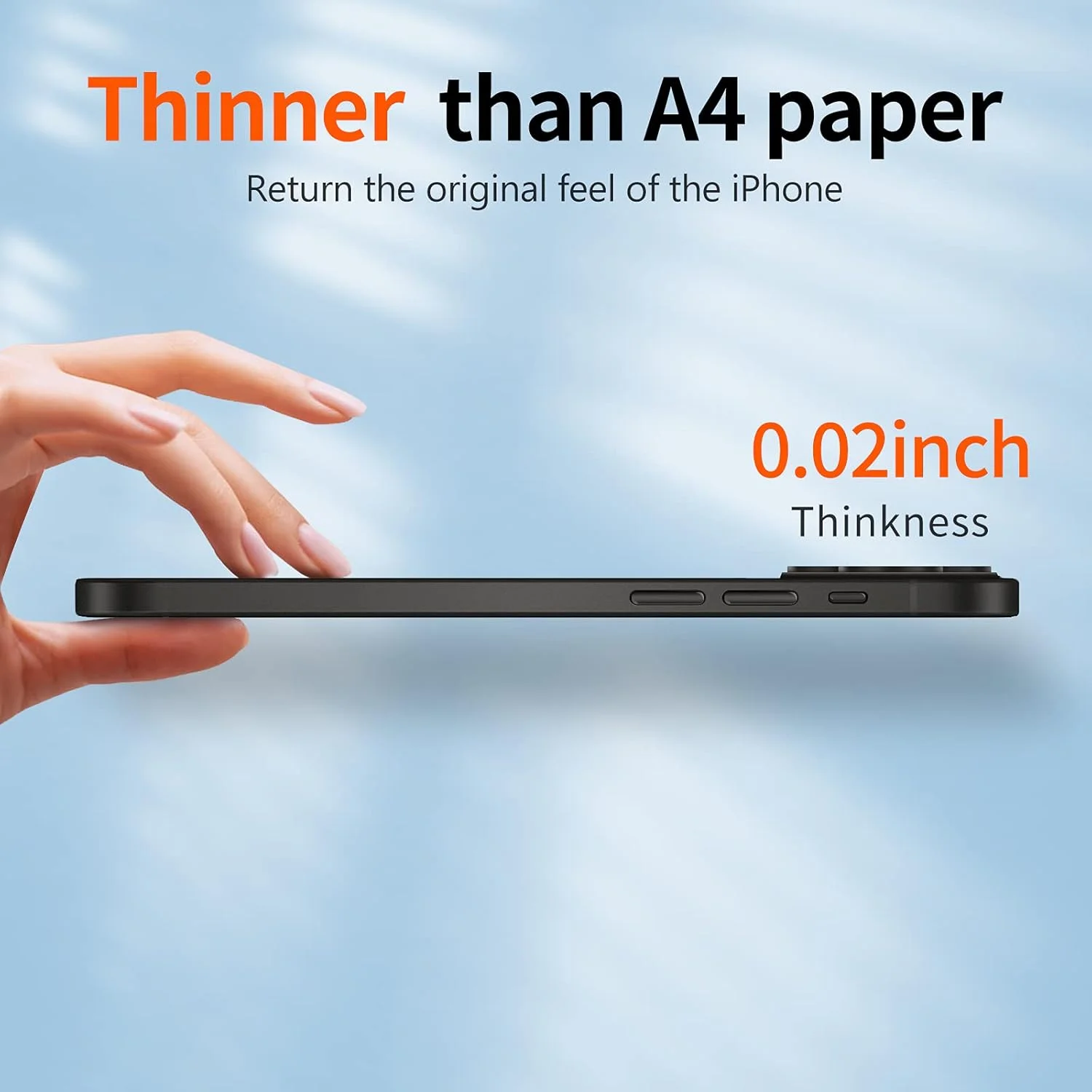 قاب باریک محافظ گوشی موبایل الترازون سازگار با آیفون 15 پرو مکس، قاب پشتی با پوشش مات و نازک [ضد اثر انگشت و ضد زردی] با محافظت فوق العاده از دوربین