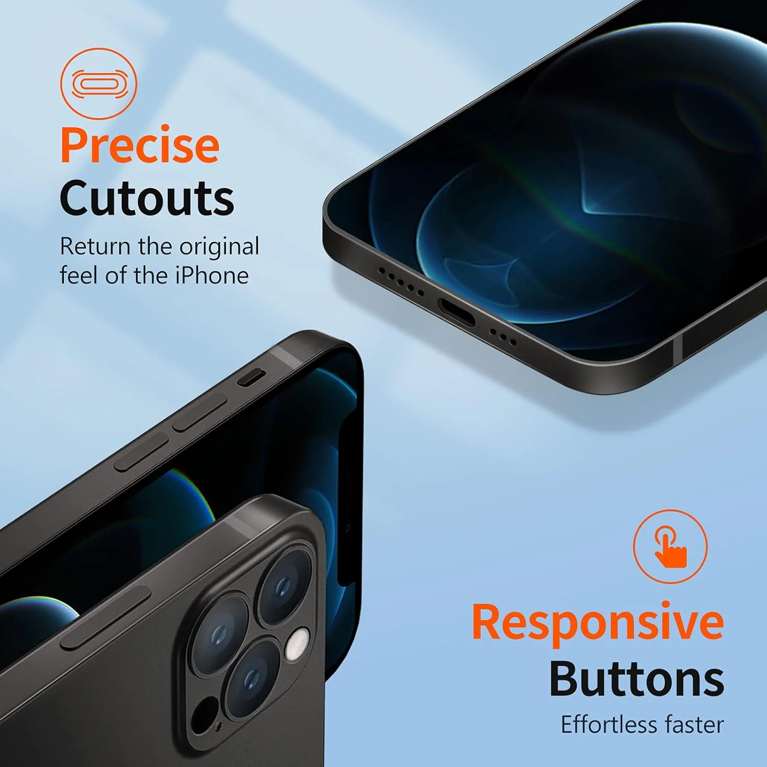 قاب باریک محافظ گوشی موبایل الترازون سازگار با آیفون 15 پرو مکس، قاب پشتی با پوشش مات و نازک [ضد اثر انگشت و ضد زردی] با محافظت فوق العاده از دوربین