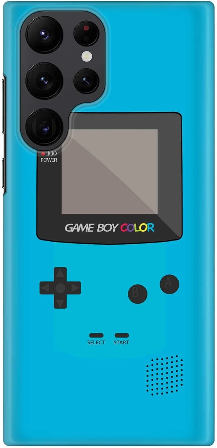 قاب محافظ گوشی استایلیزد مناسب برای گوشی سامسونگ گلکسی S22 Ultra 5G مدل Snap Case سری Slim Classic، پوشش سخت PC با روکش مات - طرح Gameboy Color - آبی