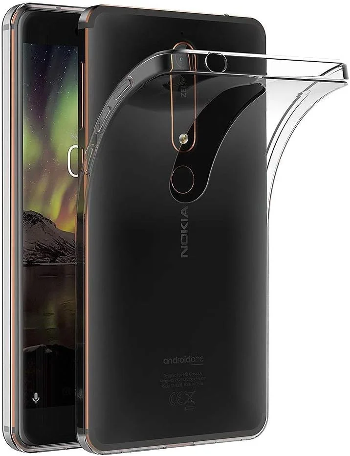 کاور محافظ ژله‌ای نرم مای‌جین برای نوکیا 6.1 (5.5 اینچ) با بامپر TPU و پشت شفاف