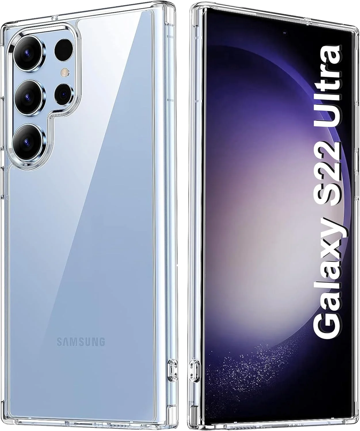 کاور محافظ شفاف ضد زردی و ضربه گیر گوشی سامسونگ گلکسی S22 Ultra 5G (مدل 2022) - شفاف