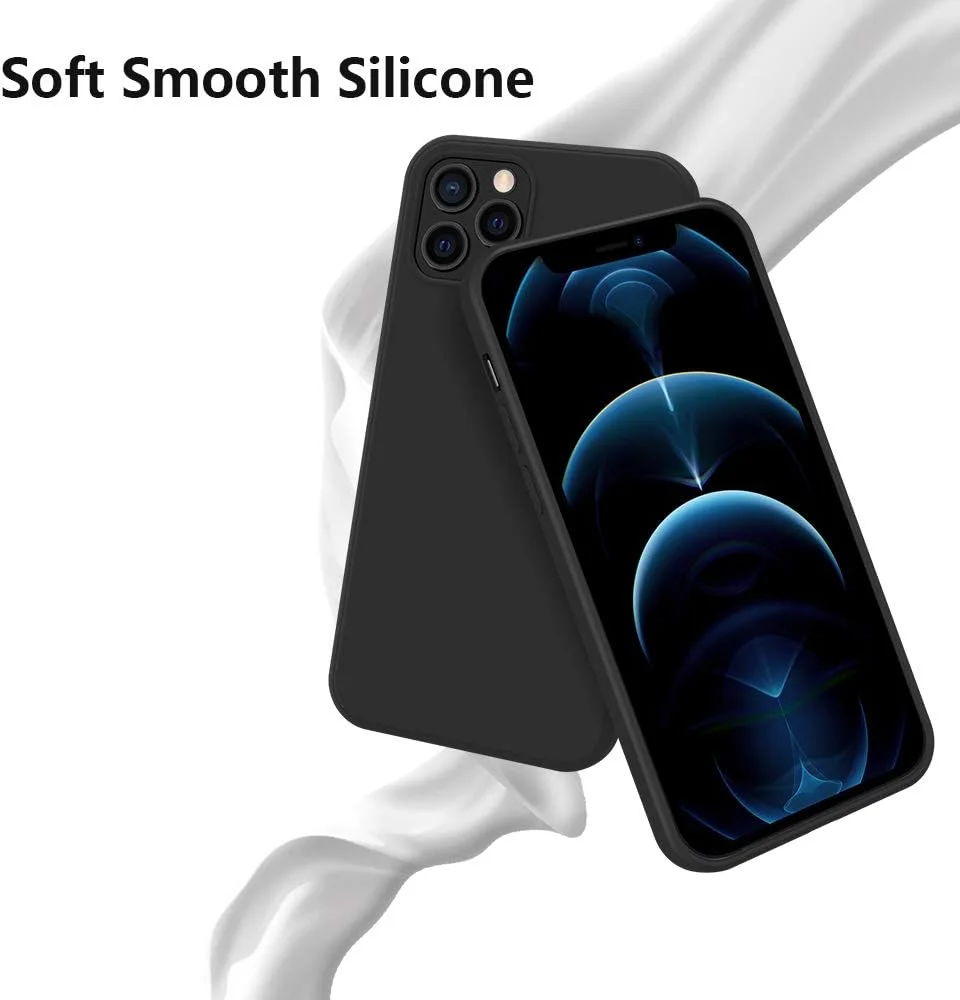 کاور محافظ باریک و سیلیکونی ایکس-لول مناسب برای آیفون 12 پرو مکس، با محافظت از دوربین، ضد لغزش، ضد خش و دارای پوشش داخلی میکروفایبر