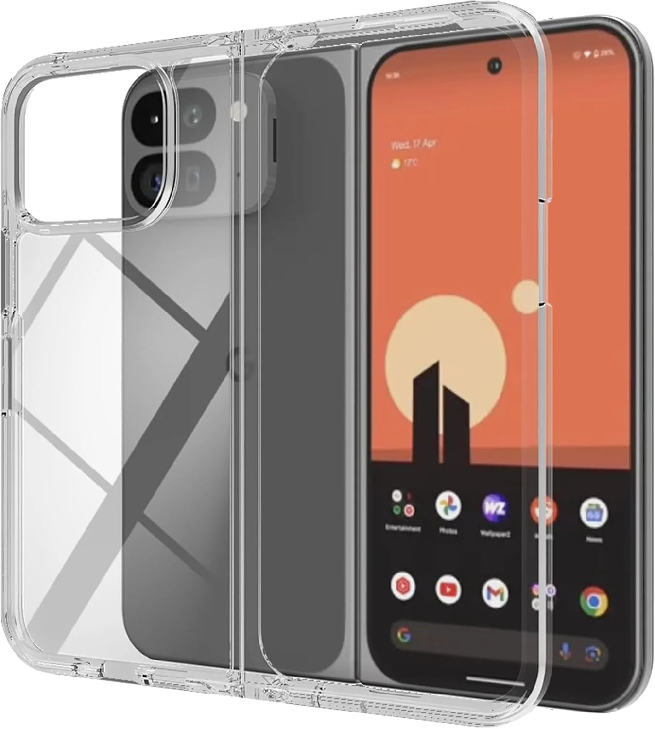 قاب محافظ شفاف و باریک Gruattreay سازگار با گوشی گوگل پیکسل 9 پرو فولد (2024)، پوشش سخت PC شفاف قاب محافظ شفاف و باریک Gruattreay سازگار با گوشی گوگل پیکسل 9 پرو فولد (2024)، پوشش سخت PC شفاف