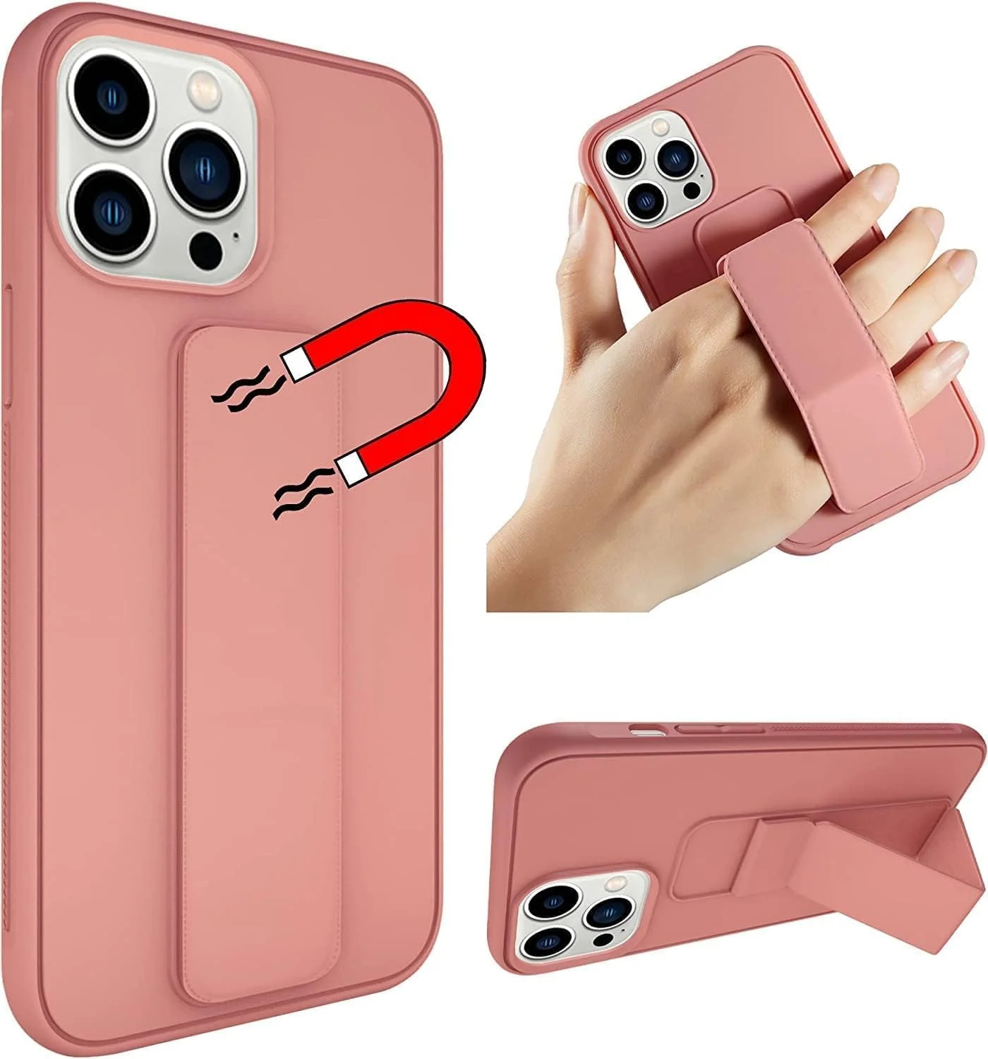 قاب محافظ زیگ سازگار با آیفون 16 پرو، دارای پایه پشتی، نگهدارنده مغناطیسی خودرو، جنس سیلیکون نرم، با قابلیت استند افقی و عمودی و محافظت کامل از آیفون 16 پرو (صورتی، آیفون 16 پرو) قاب محافظ زیگ سازگار با آیفون 16 پرو، دارای پایه پشتی، نگهدارنده مغناطیسی خودرو، جنس سیلیکون نرم، با قابلیت استند افقی و عمودی و محافظت کامل از آیفون 16 پرو (صورتی، آیفون 16 پرو)