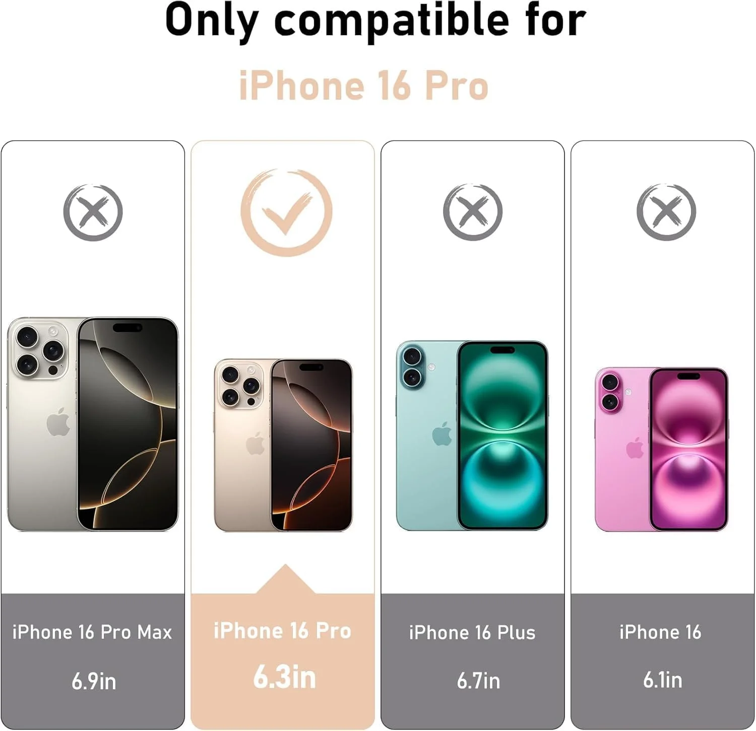 قاب محافظ زیگ سازگار با آیفون 16 پرو، دارای پایه پشتی، نگهدارنده مغناطیسی خودرو، جنس سیلیکون نرم، با قابلیت استند افقی و عمودی و محافظت کامل از آیفون 16 پرو (صورتی، آیفون 16 پرو)