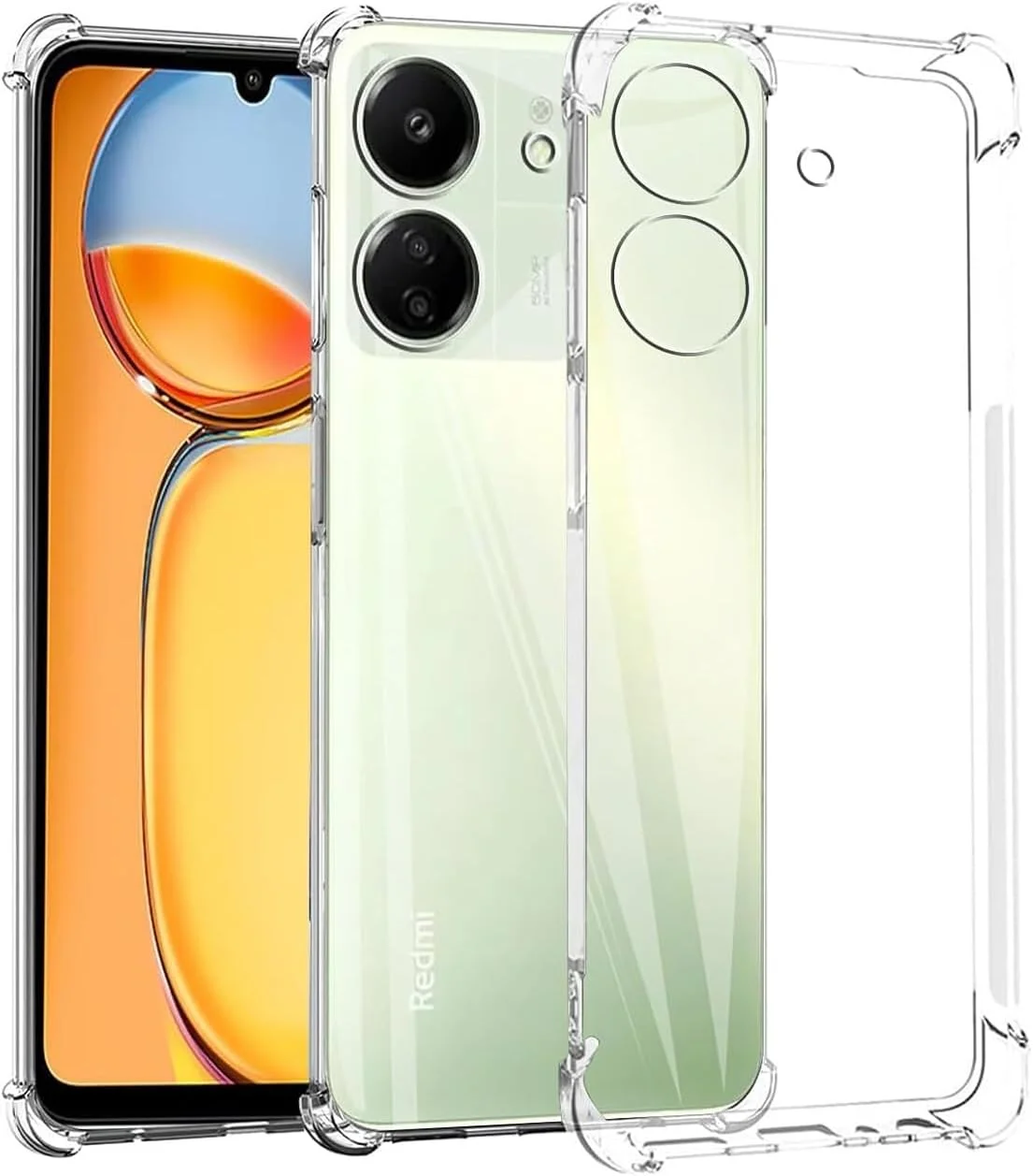 کاور محافظ ژله ای شفاف مناسب برای گوشی شیائومی ردمی 13C / پوکو C65، ضد ضربه، لبه های تقویت شده کاور محافظ ژله ای شفاف مناسب برای گوشی شیائومی ردمی 13C / پوکو C65، ضد ضربه، لبه های تقویت شده