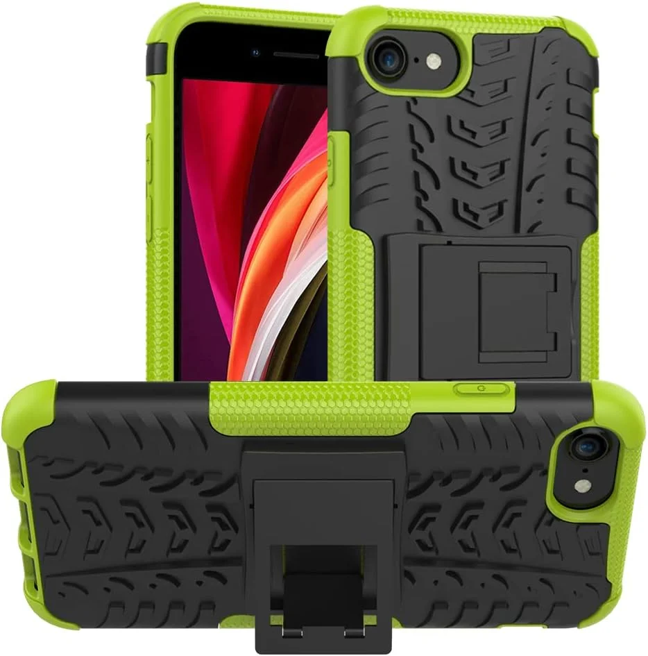 قاب گوشی آیفون 8 / SE 2020، قاب محافظ گوشی مقاوم در برابر ضربه، پوشش دو لایه هیبریدی با پایه برای آیفون 8 / SE 2020 - سبز قاب گوشی آیفون 8 / SE 2020، قاب محافظ گوشی مقاوم در برابر ضربه، پوشش دو لایه هیبریدی با پایه برای آیفون 8 / SE 2020 - سبز