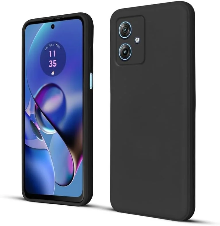 کاور محافظ گوشی موتورولا موتو G54، کاور باریک و نرم TPU سیلیکونی مات ضد ضربه با محافظت از دوربین، ضد خش، نازک و انعطاف پذیر برای موتو G54 5G (مشکی)