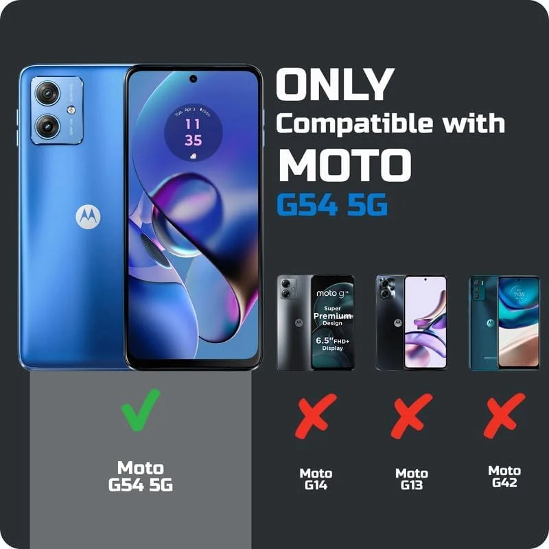 کاور محافظ گوشی موتورولا موتو G54، کاور باریک و نرم TPU سیلیکونی مات ضد ضربه با محافظت از دوربین، ضد خش، نازک و انعطاف پذیر برای موتو G54 5G (مشکی)