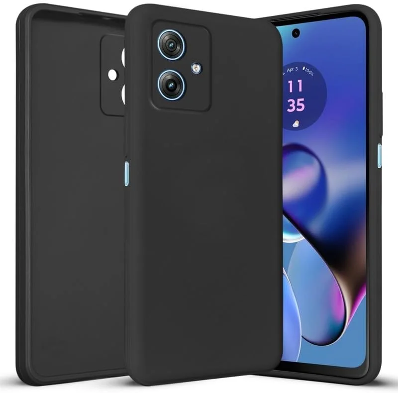 کاور محافظ گوشی موتورولا موتو G54، کاور باریک و نرم TPU سیلیکونی مات ضد ضربه با محافظت از دوربین، ضد خش، نازک و انعطاف پذیر برای موتو G54 5G (مشکی)