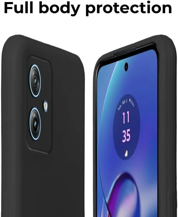 کاور محافظ گوشی موتورولا موتو G54، کاور باریک و نرم TPU سیلیکونی مات ضد ضربه با محافظت از دوربین، ضد خش، نازک و انعطاف پذیر برای موتو G54 5G (مشکی)