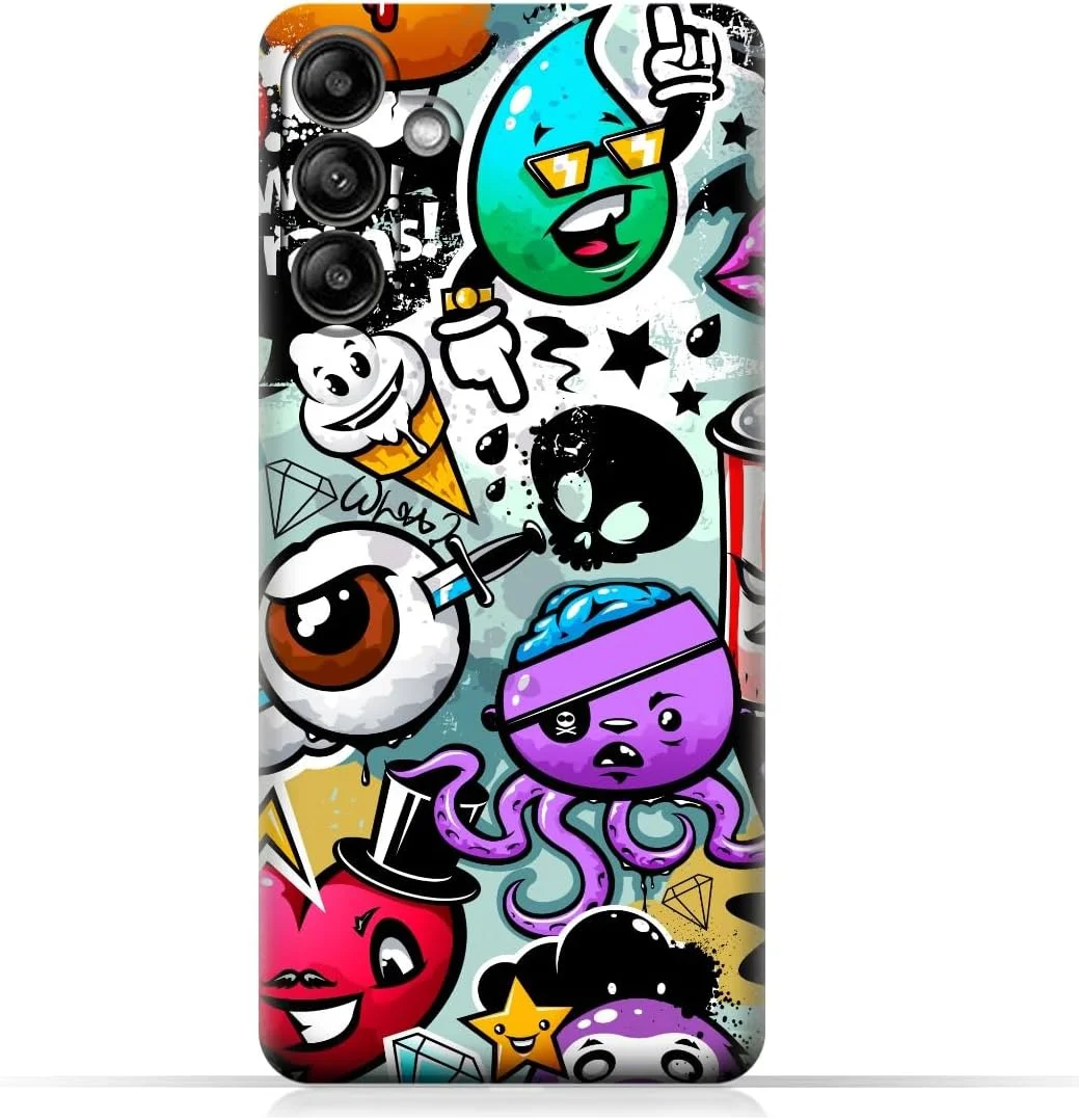 کاور محافظ گوشی موبایل سامسونگ گلکسی A15 (5G) ای ام سی دیزاین مدل TPU با طرح شخصیت های عجیب
