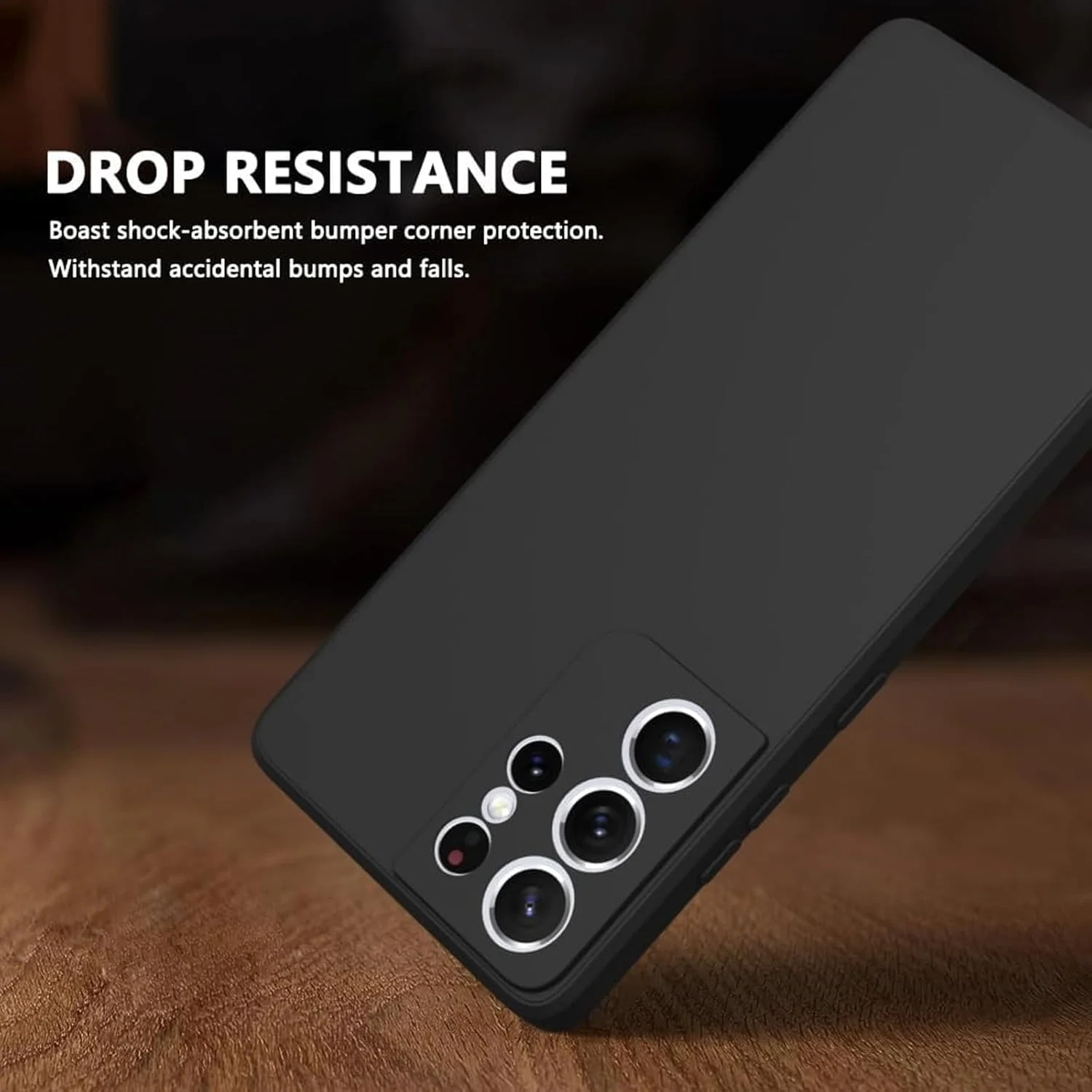 کاور سیلیکونی مایکیلا سازگار با گوشی سامسونگ گلکسی S21 Ultra 5G، نازک با محافظت از دوربین، دارای لایه داخلی نرم، باریک و انعطاف پذیر (مناسب برای سامسونگ گلکسی S21 Ultra 5G - مشکی)