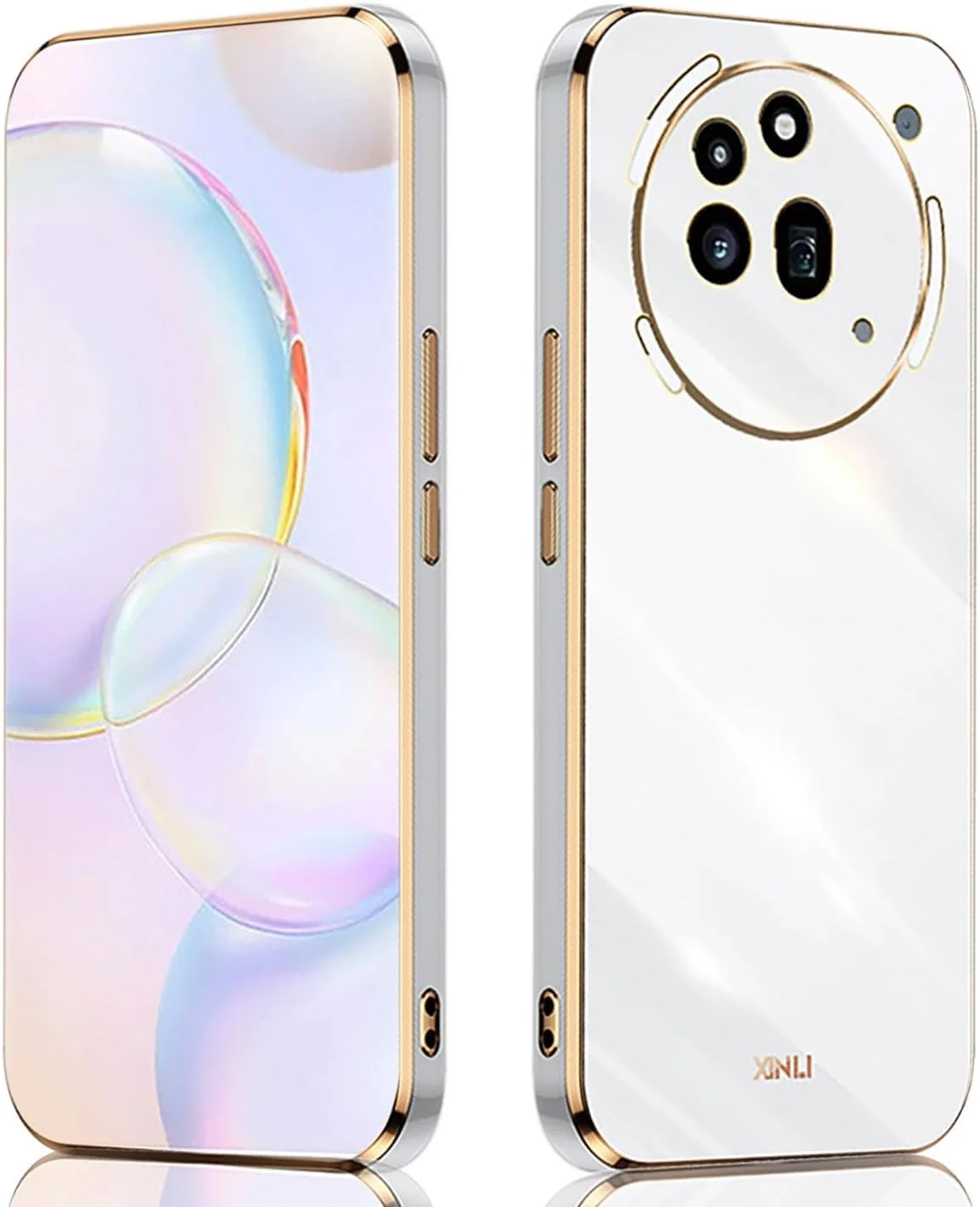 کاور محافظ گوشی ناتینگ فون (3a) پرو، طراحی ساده با رنگ ثابت و لبه طلایی آبکاری شده، جنس TPU نرم و مقاوم در برابر ضربه، فوق العاده نازک (سفید) کاور محافظ گوشی ناتینگ فون (3a) پرو، طراحی ساده با رنگ ثابت و لبه طلایی آبکاری شده، جنس TPU نرم و مقاوم در برابر ضربه، فوق العاده نازک (سفید)