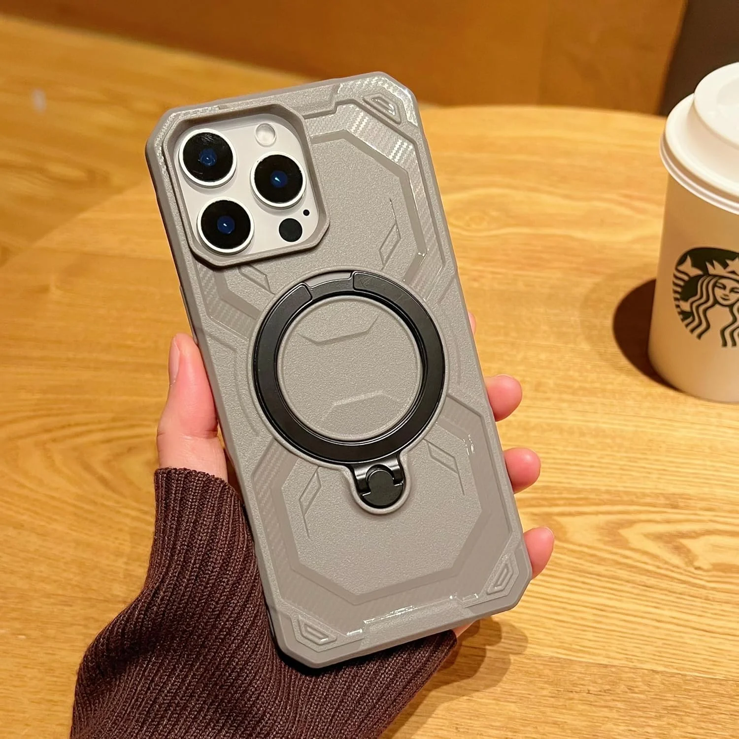 قاب محافظ گوشی آیفون 15 پرو زنولاکس خاکستری – کاور مقاوم با حلقه مغناطیسی استند | محافظت در برابر سقوط نظامی | بافت فیبر کربنی ضد ضربه | پشتیبانی از شارژ بی سیم مغناطیسی | کافر ایفون 15 برو قاب محافظ گوشی آیفون 15 پرو زنولاکس خاکستری – کاور مقاوم با حلقه مغناطیسی استند | محافظت در برابر سقوط نظامی | بافت فیبر کربنی ضد ضربه | پشتیبانی از شارژ بی سیم مغناطیسی | کافر ایفون 15 برو