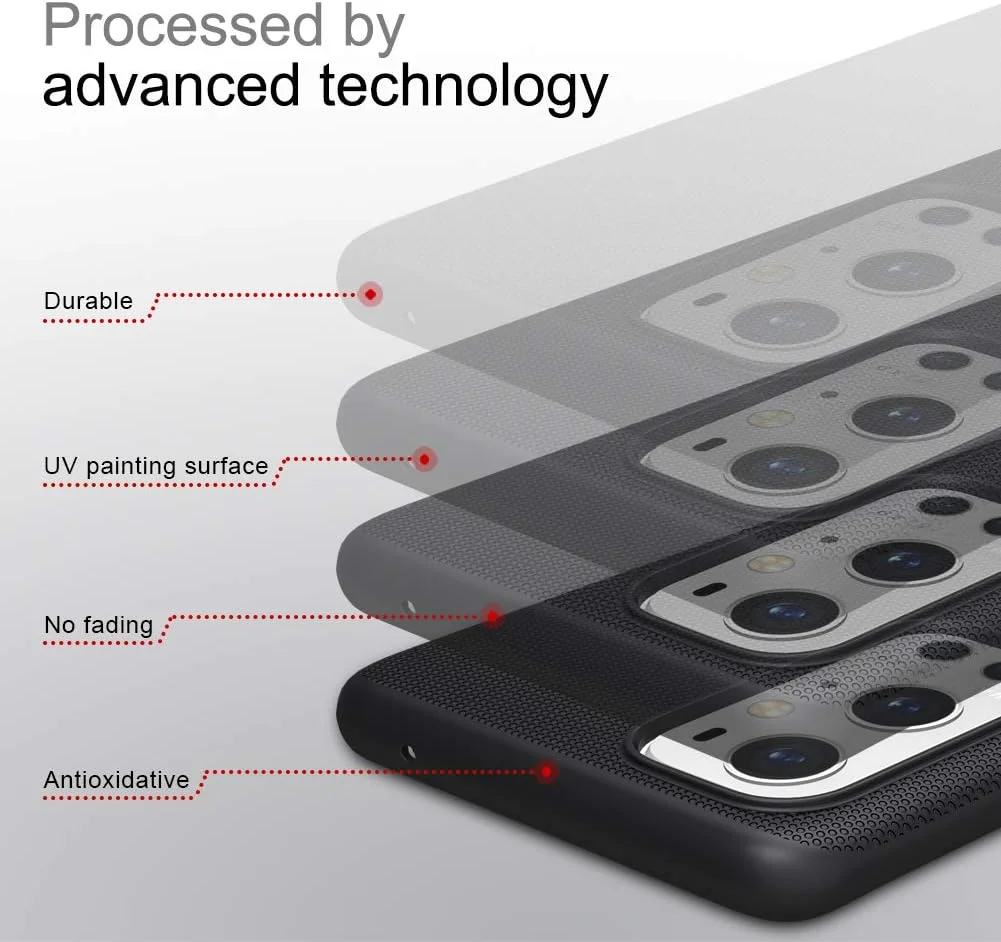 کاور نیلکین سازگار با قاب گوشی وان پلاس 9 پرو مدل Super Frosted Shield، کاور سخت گوشی [باریک] [طراحی شده برای وان پلاس 9 پرو] - مشکی