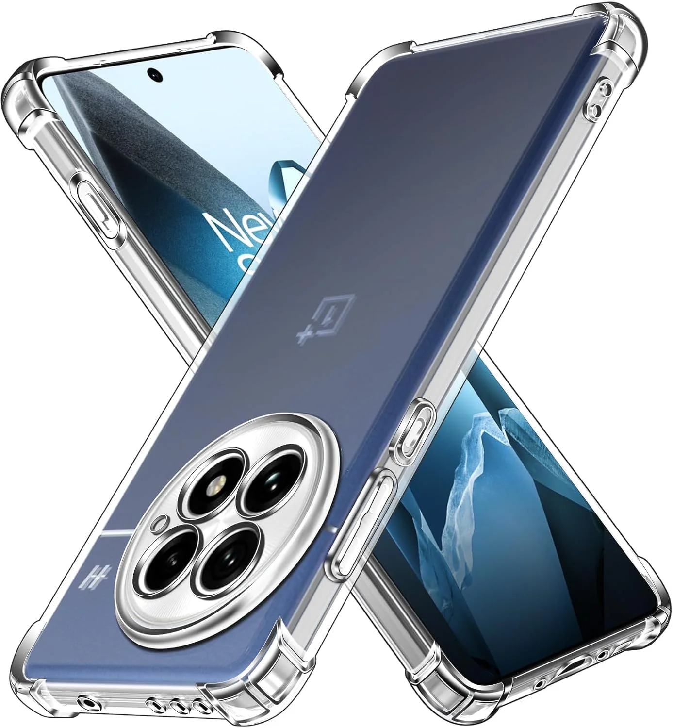 کاور سیلیکونی شفاف برای وان پلاس 13 با گوشه های محافظ ضد ضربه، کاور محافظ نازک و نرم، کاور موبایل شفاف TPU انعطاف پذیر، کاور ضد خش برای وان پلاس 13 5G