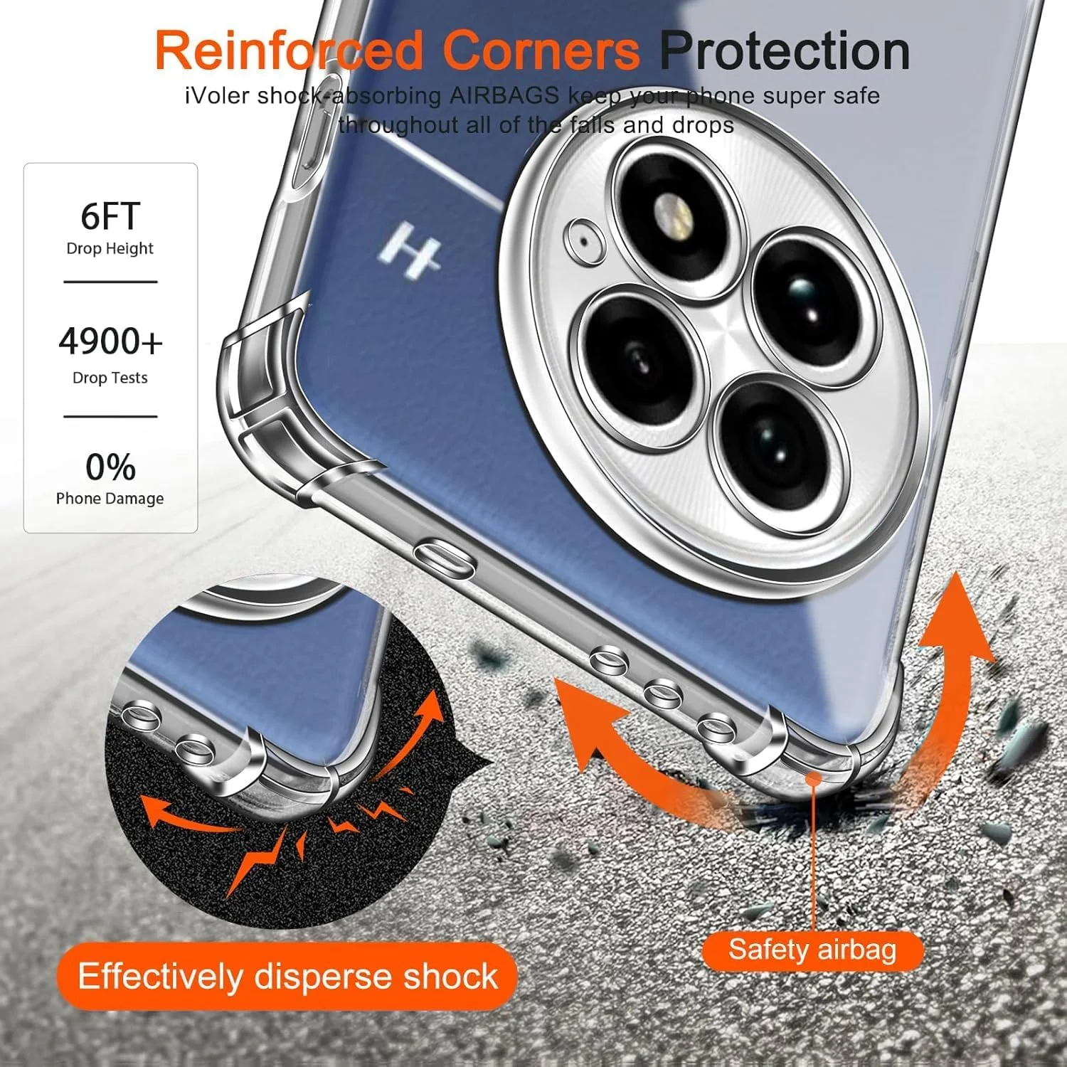 کاور سیلیکونی شفاف برای وان پلاس 13 با گوشه های محافظ ضد ضربه، کاور محافظ نازک و نرم، کاور موبایل شفاف TPU انعطاف پذیر، کاور ضد خش برای وان پلاس 13 5G