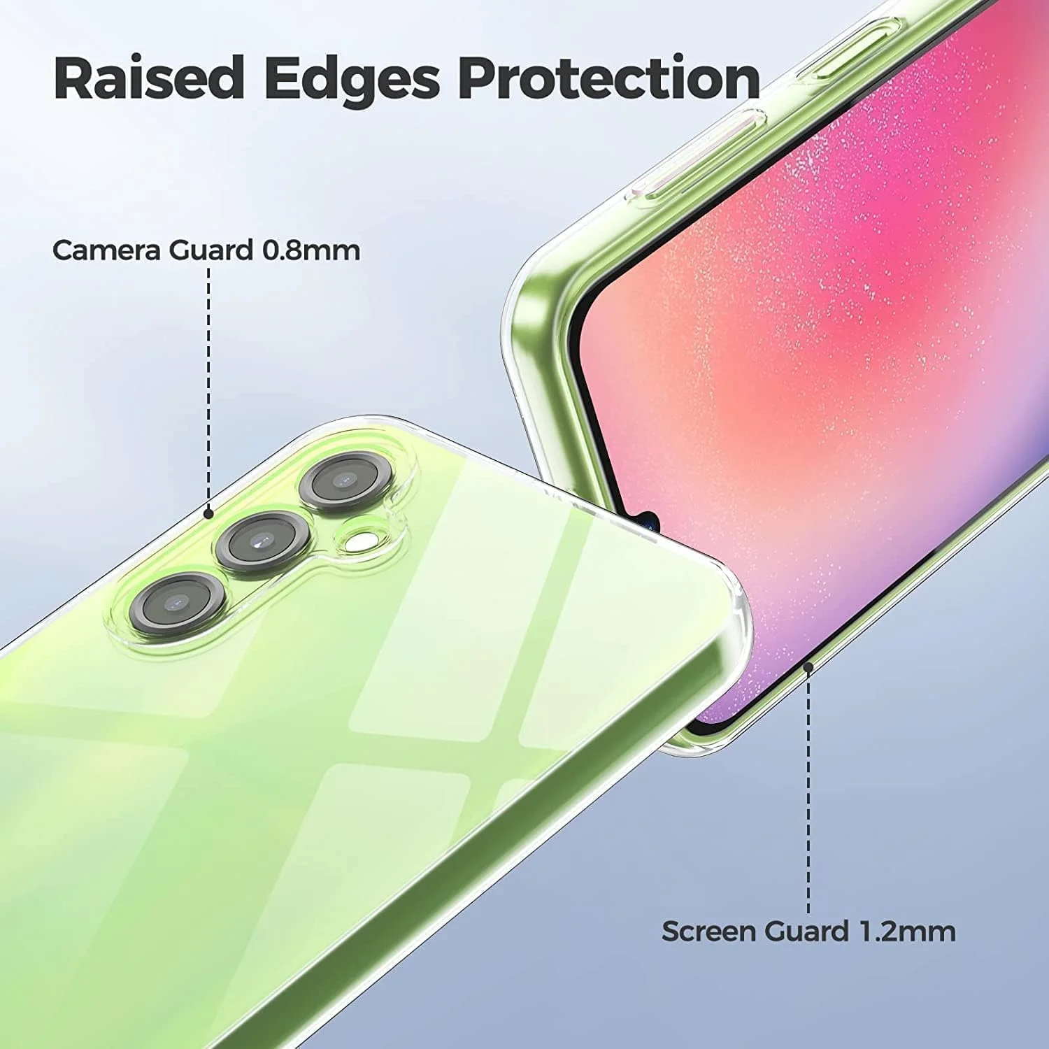 کاور ژله ای شفاف ZEGE مناسب برای گوشی سامسونگ گلکسی A35، محافظ گوشی انعطاف پذیر و باریک سازگار با گوشی سامسونگ گلکسی A35 (شفاف)