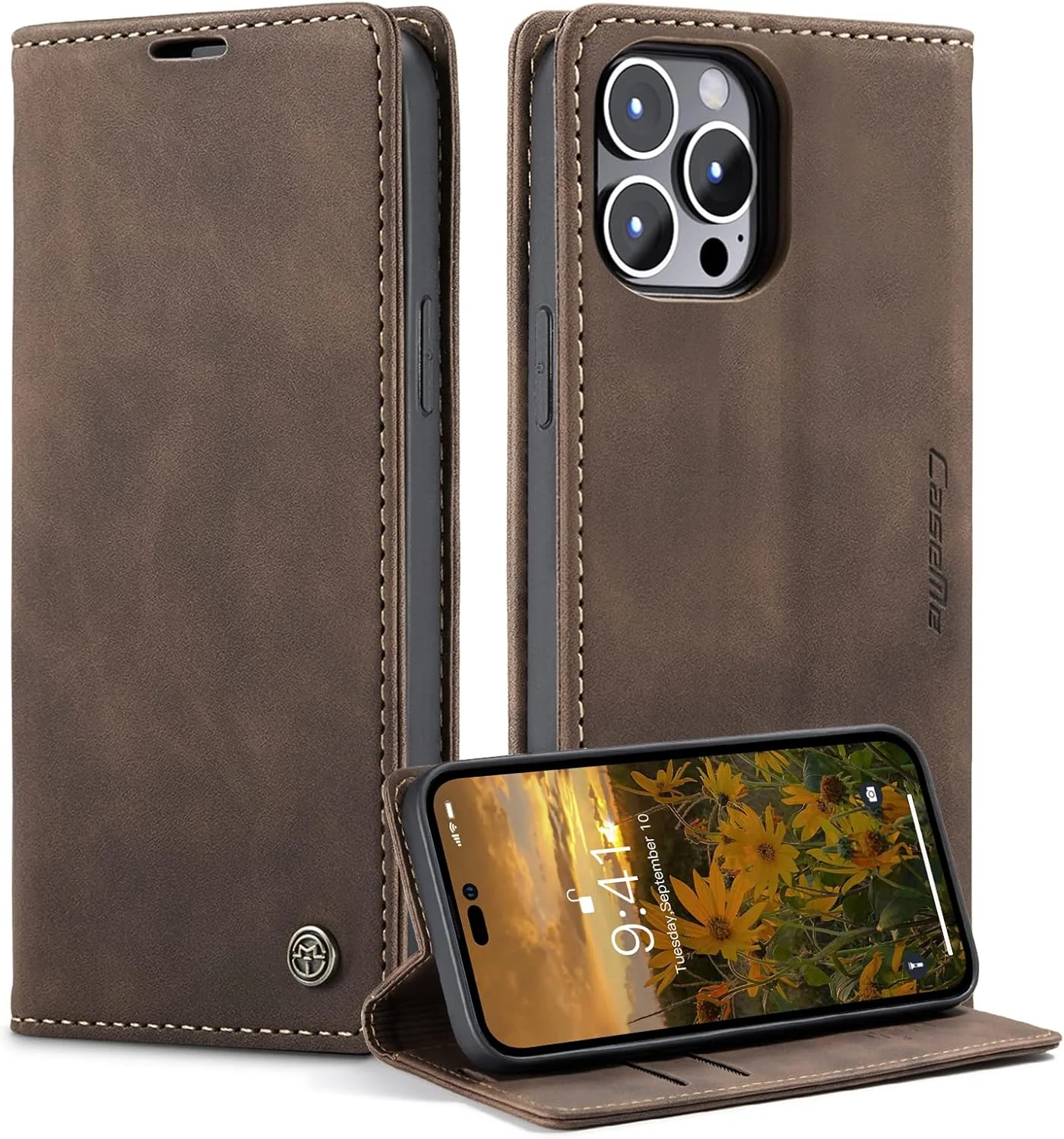 کیف پول گوشی آیفون 14 پلاس مدل SINIANL، کیف تاشو چرمی با جای کارت، پایه نگهدارنده و قفل مغناطیسی، مناسب برای آیفون 14 پلاس 6.7 اینچی (2022) - رنگ قهوه ای کیف پول گوشی آیفون 14 پلاس مدل SINIANL، کیف تاشو چرمی با جای کارت، پایه نگهدارنده و قفل مغناطیسی، مناسب برای آیفون 14 پلاس 6.7 اینچی (2022) - رنگ قهوه ای