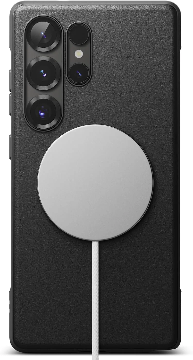 کاور محافظ آهنربایی Ringke Onyx سازگار با گوشی سامسونگ گلکسی S25 Ultra 5G (سال 2025)، با گریپ تقویت شده، TPU منعطف و مقاوم در برابر ضربه، کاور محافظ گوشی با سپر TPU مقاوم - مشکی