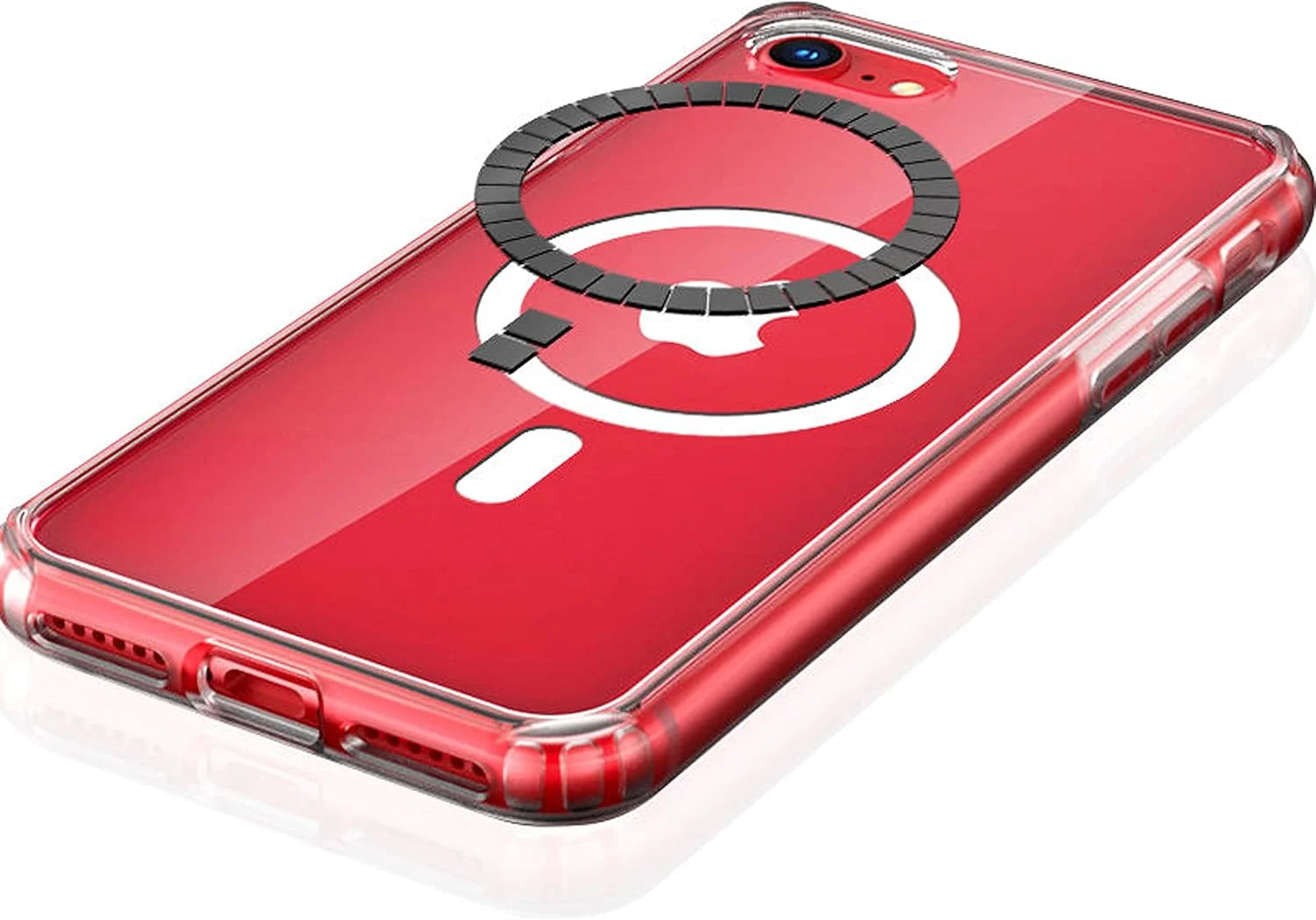 کاور محافظ مگسیف ایکام مناسب برای آیفون SE 2022 / آیفون SE 2020 - کاور شفاف PC و TPU با آهنرباهای داخلی و لبههای برجسته برای محافظت از دوربین آیفون SE2/SE3 کاور محافظ مگسیف ایکام مناسب برای آیفون SE 2022 / آیفون SE 2020 - کاور شفاف PC و TPU با آهنرباهای داخلی و لبههای برجسته برای محافظت از دوربین آیفون SE2/SE3