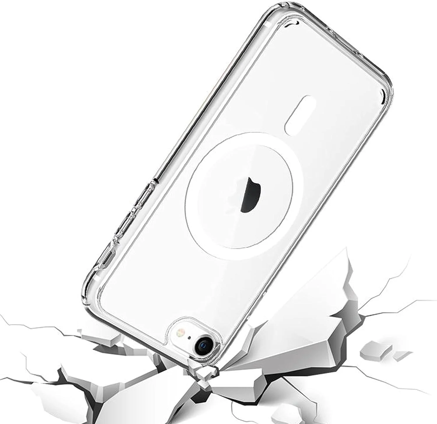 کاور محافظ مگسیف ایکام مناسب برای آیفون SE 2022 / آیفون SE 2020 - کاور شفاف PC و TPU با آهنرباهای داخلی و لبههای برجسته برای محافظت از دوربین آیفون SE2/SE3 کاور محافظ مگسیف ایکام مناسب برای آیفون SE 2022 / آیفون SE 2020 - کاور شفاف PC و TPU با آهنرباهای داخلی و لبههای برجسته برای محافظت از دوربین آیفون SE2/SE3