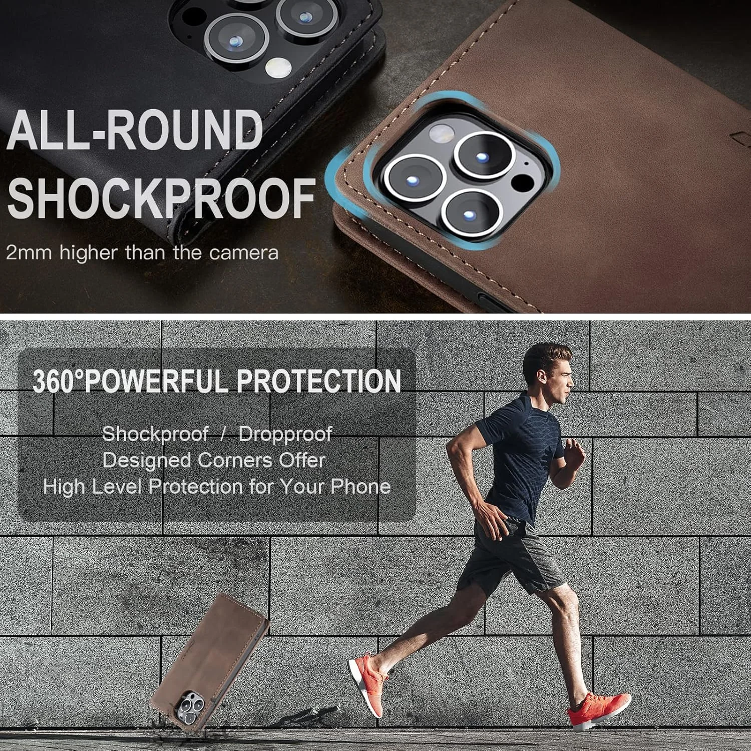 کیف پول گوشی آیفون 14 پلاس مدل SINIANL، کیف تاشو چرمی با جای کارت، پایه نگهدارنده و قفل مغناطیسی، مناسب برای آیفون 14 پلاس 6.7 اینچی (2022) - رنگ قهوه ای کیف پول گوشی آیفون 14 پلاس مدل SINIANL، کیف تاشو چرمی با جای کارت، پایه نگهدارنده و قفل مغناطیسی، مناسب برای آیفون 14 پلاس 6.7 اینچی (2022) - رنگ قهوه ای