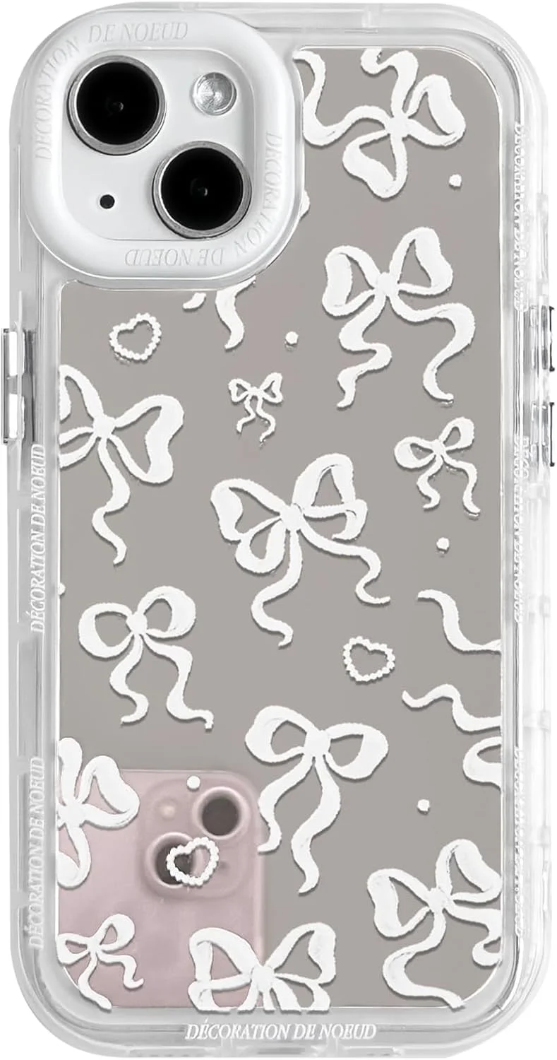 کاور گوشی آیفون 14 طرح پاپیون آینه ای زیبا، محافظ نقره ای ضد ضربه - پاپیون سفید کاور گوشی آیفون 14 طرح پاپیون آینه ای زیبا، محافظ نقره ای ضد ضربه - پاپیون سفید