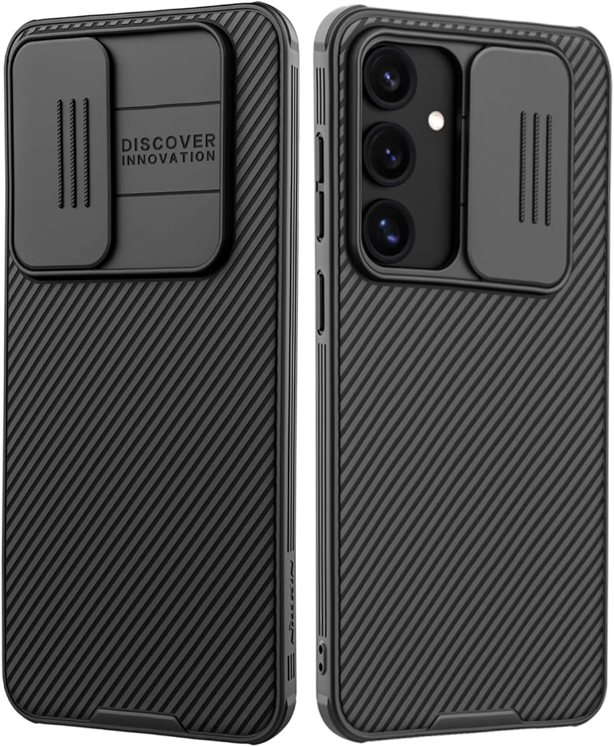 قاب محافظ کشویی لنز دوربین گوشی سامسونگ گلکسی S24 FE، کاور پشتی ضربه گیر TPU+PC، ضد اثر انگشت، باریک و محافظ قاب محافظ کشویی لنز دوربین گوشی سامسونگ گلکسی S24 FE، کاور پشتی ضربه گیر TPU+PC، ضد اثر انگشت، باریک و محافظ