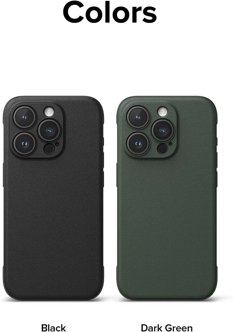 کاور اونیکس رینکه سازگار با آیفون 15 پرو مکس، با گریپ تقویت شده، مقاوم، انعطاف پذیر، TPU ضد ضربه، محافظ سپر TPU ناهموار [طراحی شده برای آیفون 15 پرو مکس] - مشکی