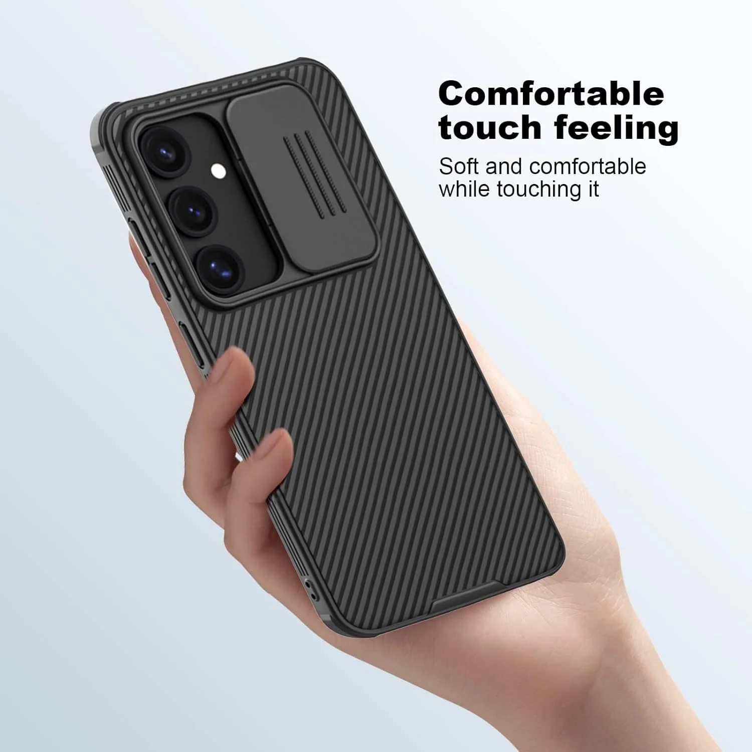 قاب محافظ کشویی لنز دوربین گوشی سامسونگ گلکسی S24 FE، کاور پشتی ضربه گیر TPU+PC، ضد اثر انگشت، باریک و محافظ قاب محافظ کشویی لنز دوربین گوشی سامسونگ گلکسی S24 FE، کاور پشتی ضربه گیر TPU+PC، ضد اثر انگشت، باریک و محافظ