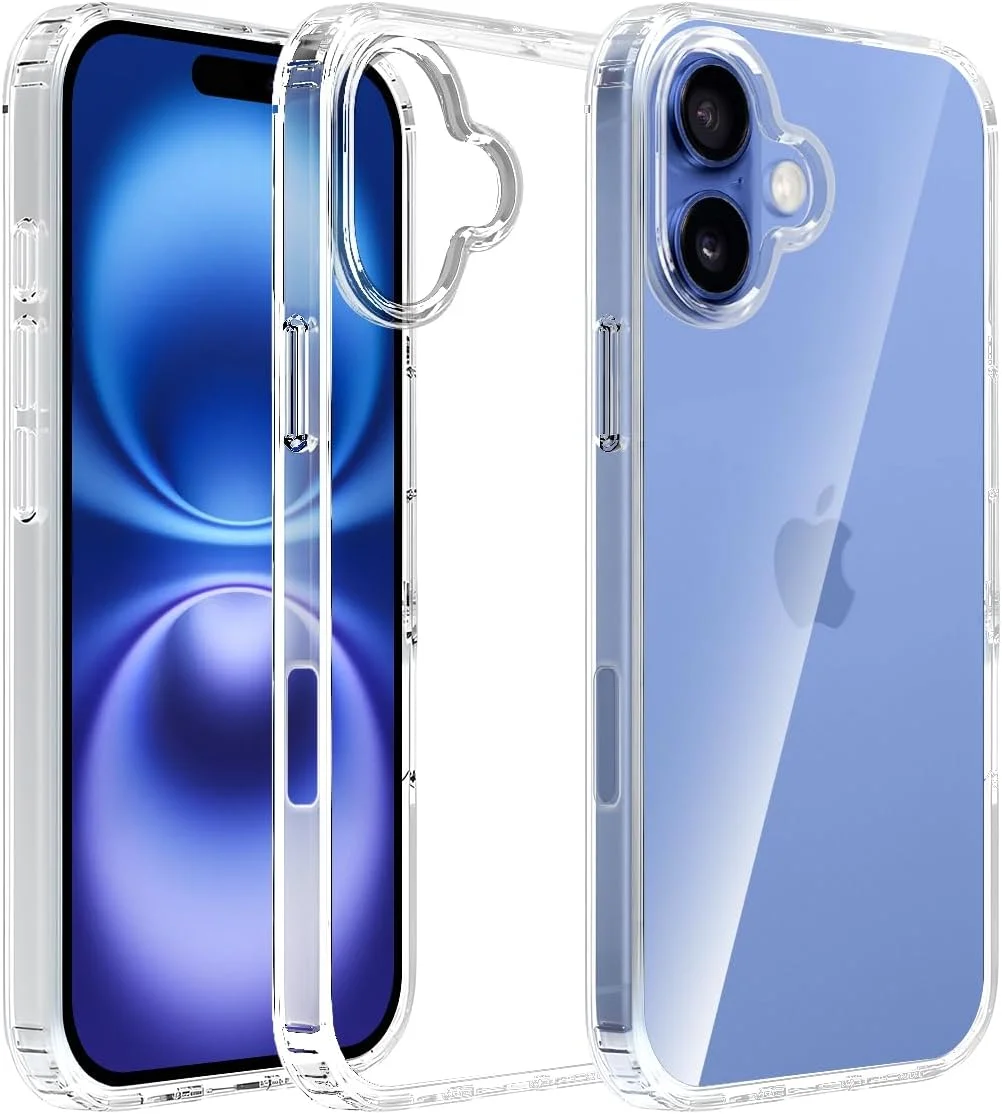 کاور محافظ کریستالی شفاف T Tersely برای آیفون 16 (6.1 اینچ)، ضد زردی، پشت سخت، باریک، ضد ضربه و ضد خش، مناسب برای شارژ بی سیم کاور محافظ کریستالی شفاف T Tersely برای آیفون 16 (6.1 اینچ)، ضد زردی، پشت سخت، باریک، ضد ضربه و ضد خش، مناسب برای شارژ بی سیم