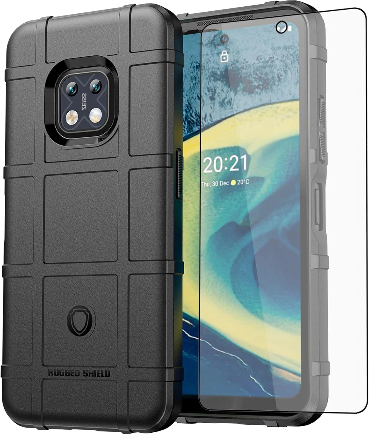 کاور گوشی موبایل آسویش برای نوکیا XR20 5G به همراه محافظ صفحه نمایش شیشه ای و فیلم نازک سخت موبایل، محافظ TPU مقاوم، لوازم جانبی محافظ بدنه کامل نوکیا XR20، مناسب برای بانوان و آقایان - مشکی کاور گوشی موبایل آسویش برای نوکیا XR20 5G به همراه محافظ صفحه نمایش شیشه ای و فیلم نازک سخت موبایل، محافظ TPU مقاوم، لوازم جانبی محافظ بدنه کامل نوکیا XR20، مناسب برای بانوان و آقایان - مشکی