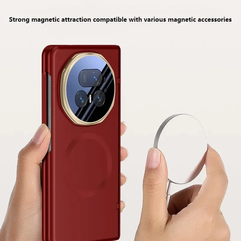 قاب مغناطیسی Gruattreay برای گوشی آنر مجیک V5 5G مدل [محافظ صفحه نمایش داخلی] [پشتیبانی از شارژ بی سیم] استند لنز دوربین مات ضد خش و ضد ضربه (مشکی)