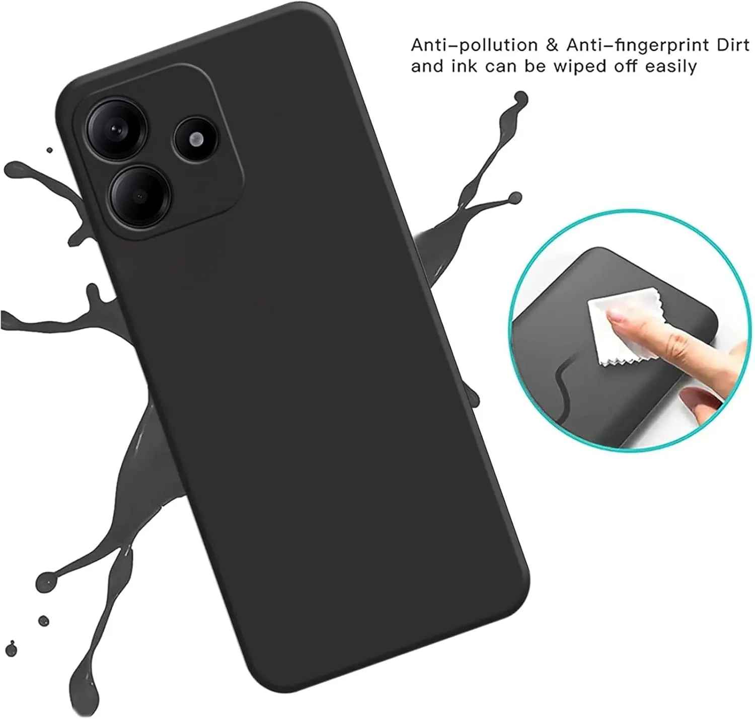 کاور سیلیکونی محافظ گوشی ردمی نوت 14، نازک با محافظت از دوربین، داخلی نرم، باریک و انعطاف پذیر (مخصوص ردمی نوت 14 - مشکی) کاور سیلیکونی محافظ گوشی ردمی نوت 14، نازک با محافظت از دوربین، داخلی نرم، باریک و انعطاف پذیر (مخصوص ردمی نوت 14 - مشکی)