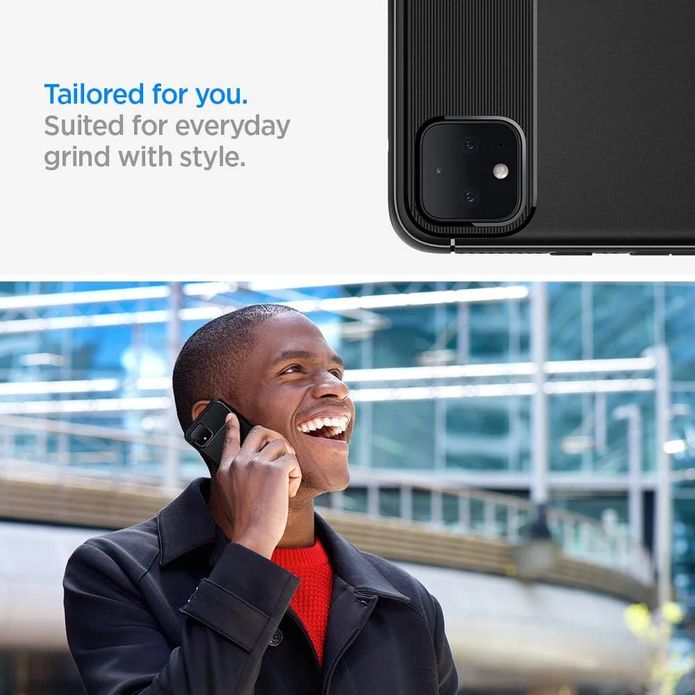 کاور محافظ سیلیکونی مشکی Spigen Rugged Armor مناسب برای Google Pixel 4 XL (F25CS27554) ، طراحی کربنی شیک کاور محافظ سیلیکونی مشکی Spigen Rugged Armor مناسب برای Google Pixel 4 XL (F25CS27554) ، طراحی کربنی شیک