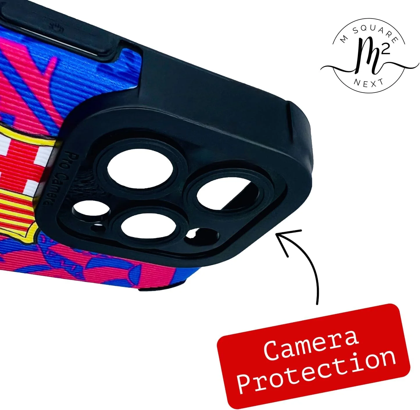 قاب گوشی آیفون 13 پرو با طرح باشگاه فوتبال بارسلونا + محافظ صفحه نمایش شیشه ای حرارت دیده