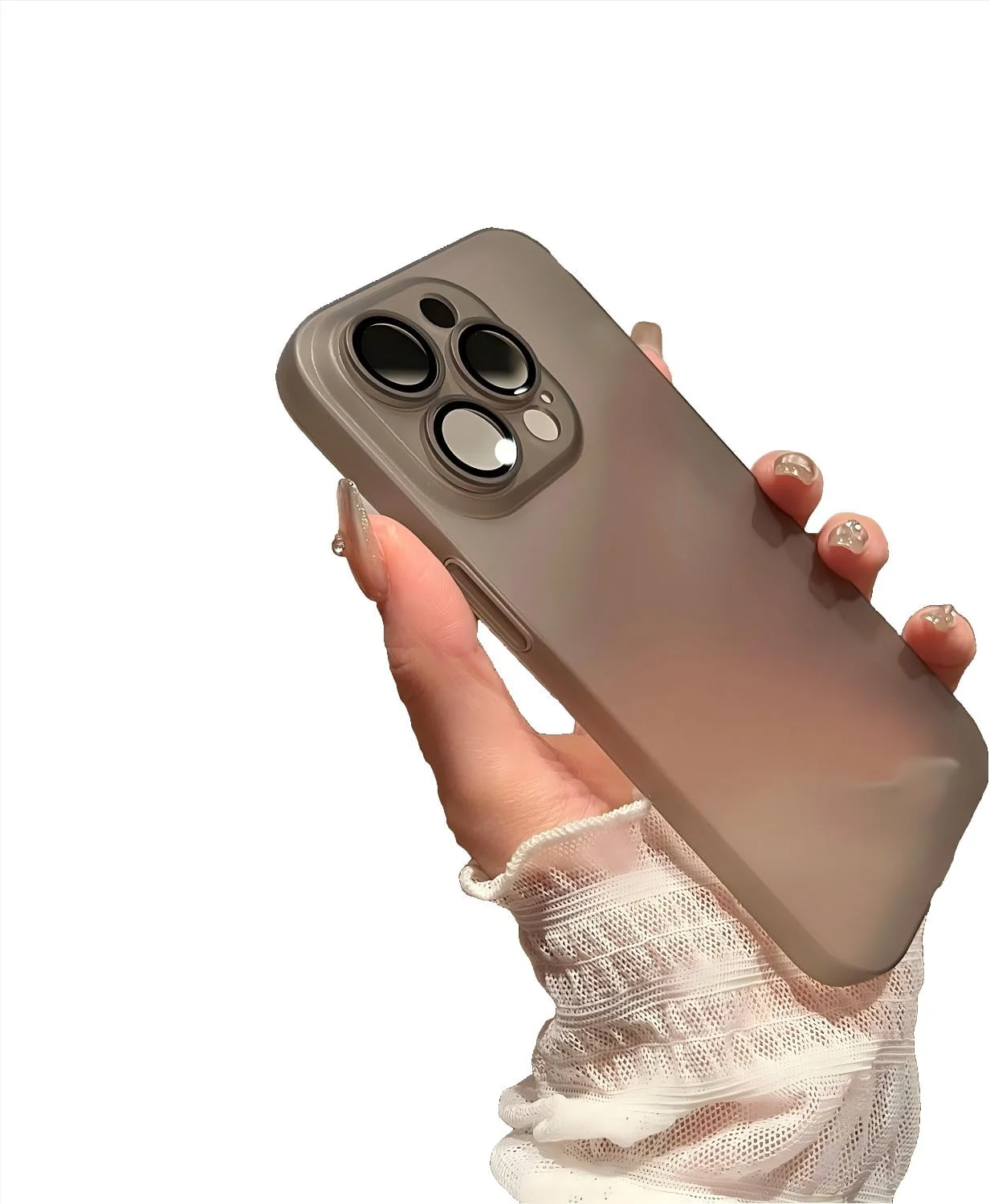 قاب گوشی موبایل ماژین برای سری آیفون اپل، نرم و راحت، پوشش محافظ گوشی موبایل شفاف ماسه ای برای محافظت از لنز (مشکی، آیفون 12 پرو مکس)
