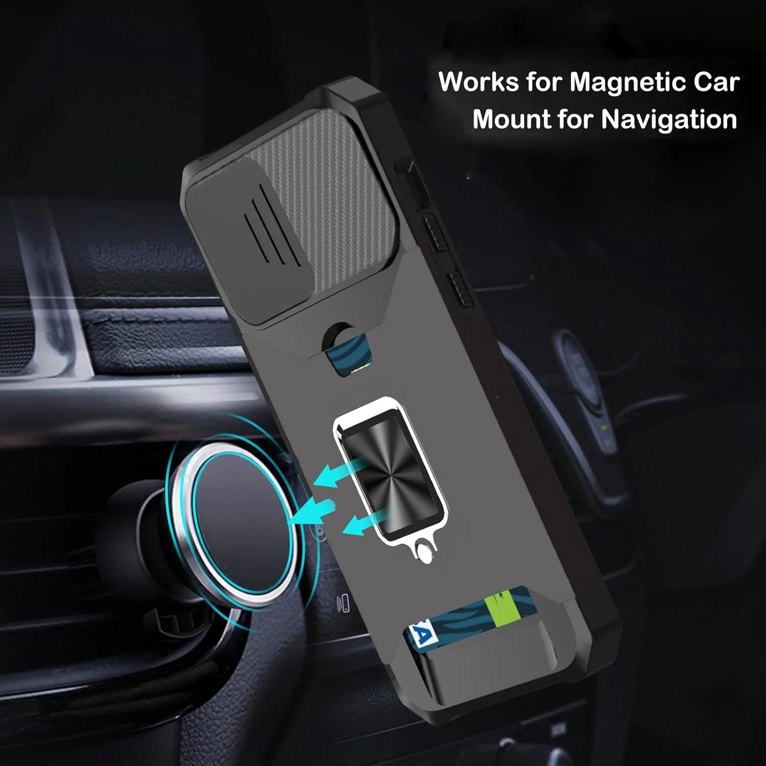 کاور محافظ گوشی راجارو برای آیفون X و Xs، دارای جای کارت، پوشش کشویی دوربین و استند انگشتی چرخان 360 درجه - مشکی کاور محافظ گوشی راجارو برای آیفون X و Xs، دارای جای کارت، پوشش کشویی دوربین و استند انگشتی چرخان 360 درجه - مشکی