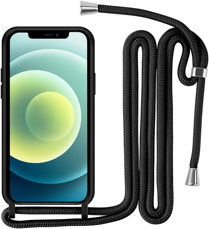 کاور محافظ گوشی آیفون 12/12 پرو 6.1 اینچی INFOSUN، مقاوم در برابر خراش و ضربه، ساخته شده از مواد TPU، همراه با بند گردنی - مشکی کاور محافظ گوشی آیفون 12/12 پرو 6.1 اینچی INFOSUN، مقاوم در برابر خراش و ضربه، ساخته شده از مواد TPU، همراه با بند گردنی - مشکی