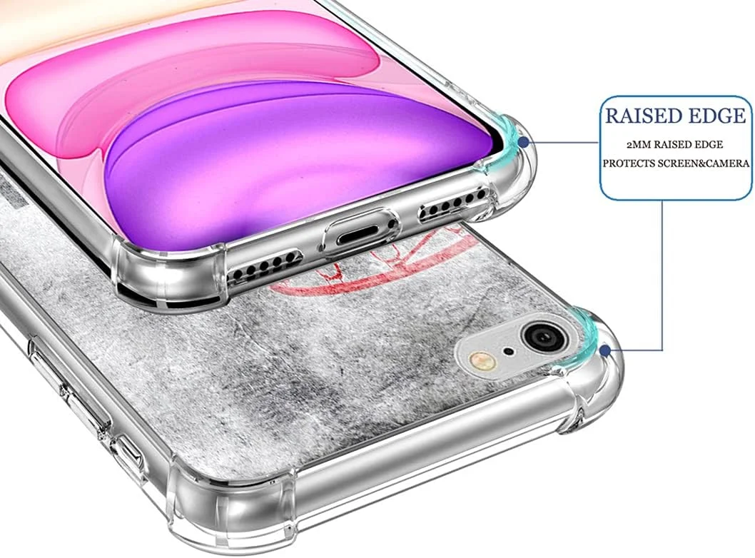 قاب گوشی آیفون 7 / کاور موبایل آیفون 7 آیوان، محافظ سیلیکونی و لاستیکی نرم با طرح چاپی گلدار فوق العاده برای دختران و زنان [IWONETT]C[I7]