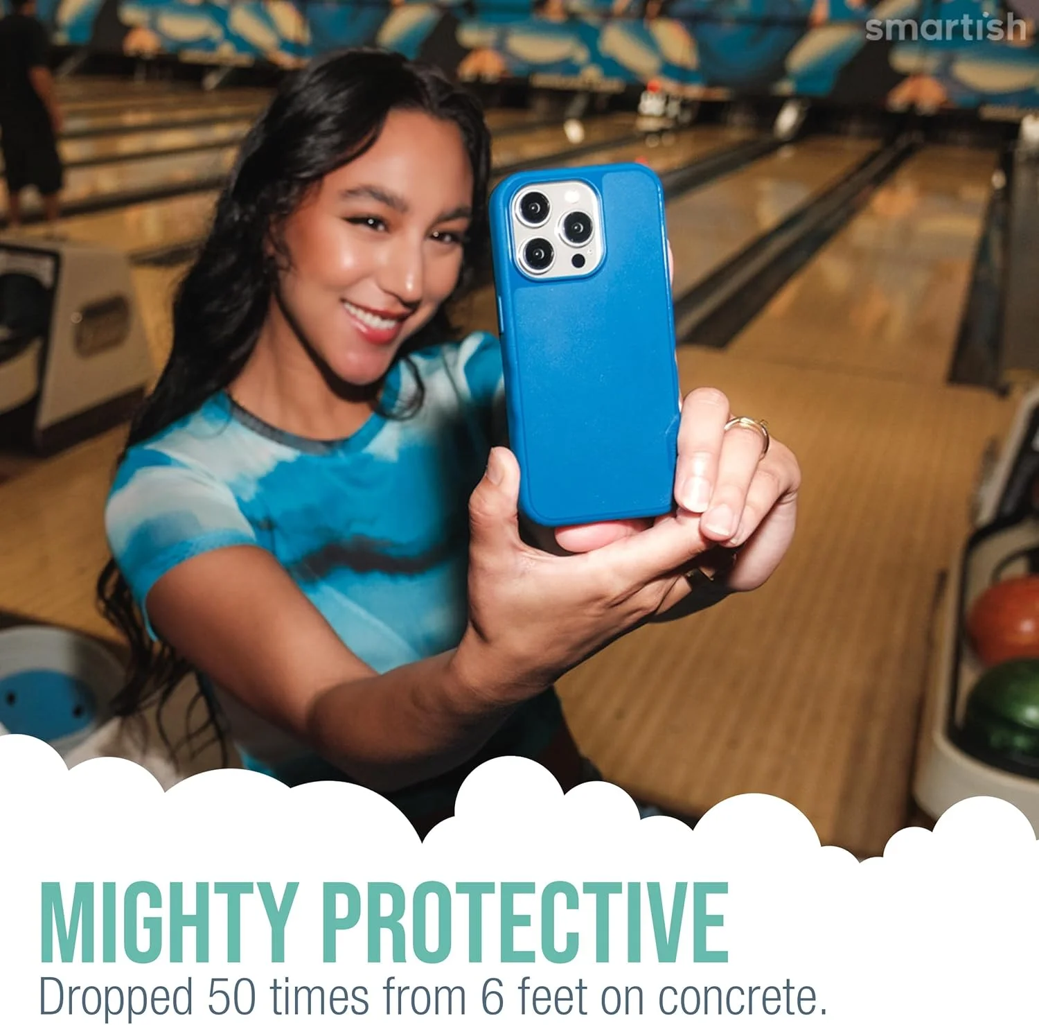 کاور مگ سیف آیفون 15 مدل Gripmunk از Smartish - [سبک وزن + محافظ] کاور باریک با پوشش داخلی میکروفایبر برای آیفون 15 اپل - Black Tie Affair