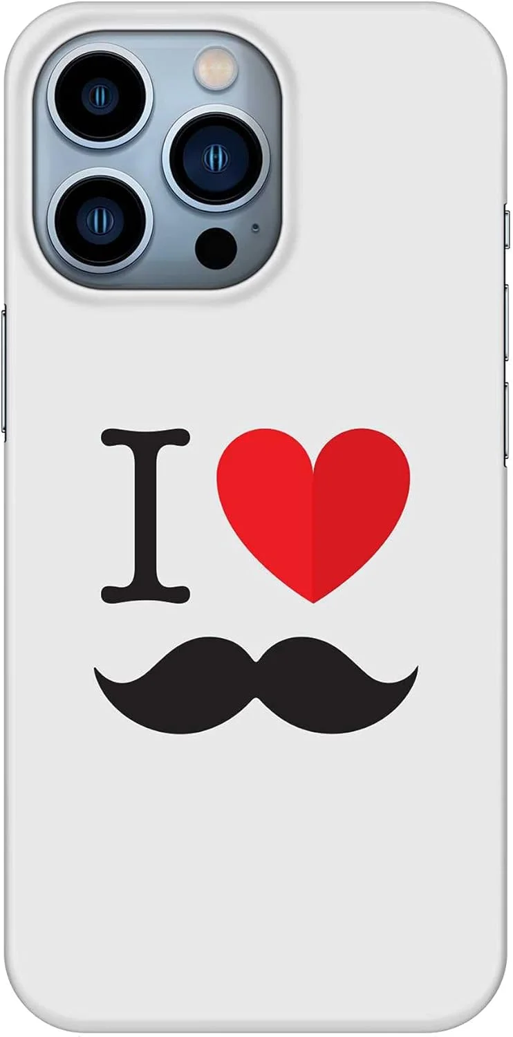 قاب محافظ گوشی موبایل استایلیزد، سازگار با آیفون 14 پرو، سری اسلیم اسنپ کلاسیک، پوشش سخت PC با روکش مات، طرح [طراحی شده برای اپل آیفون 14 پرو] - من سبیل را دوست دارم