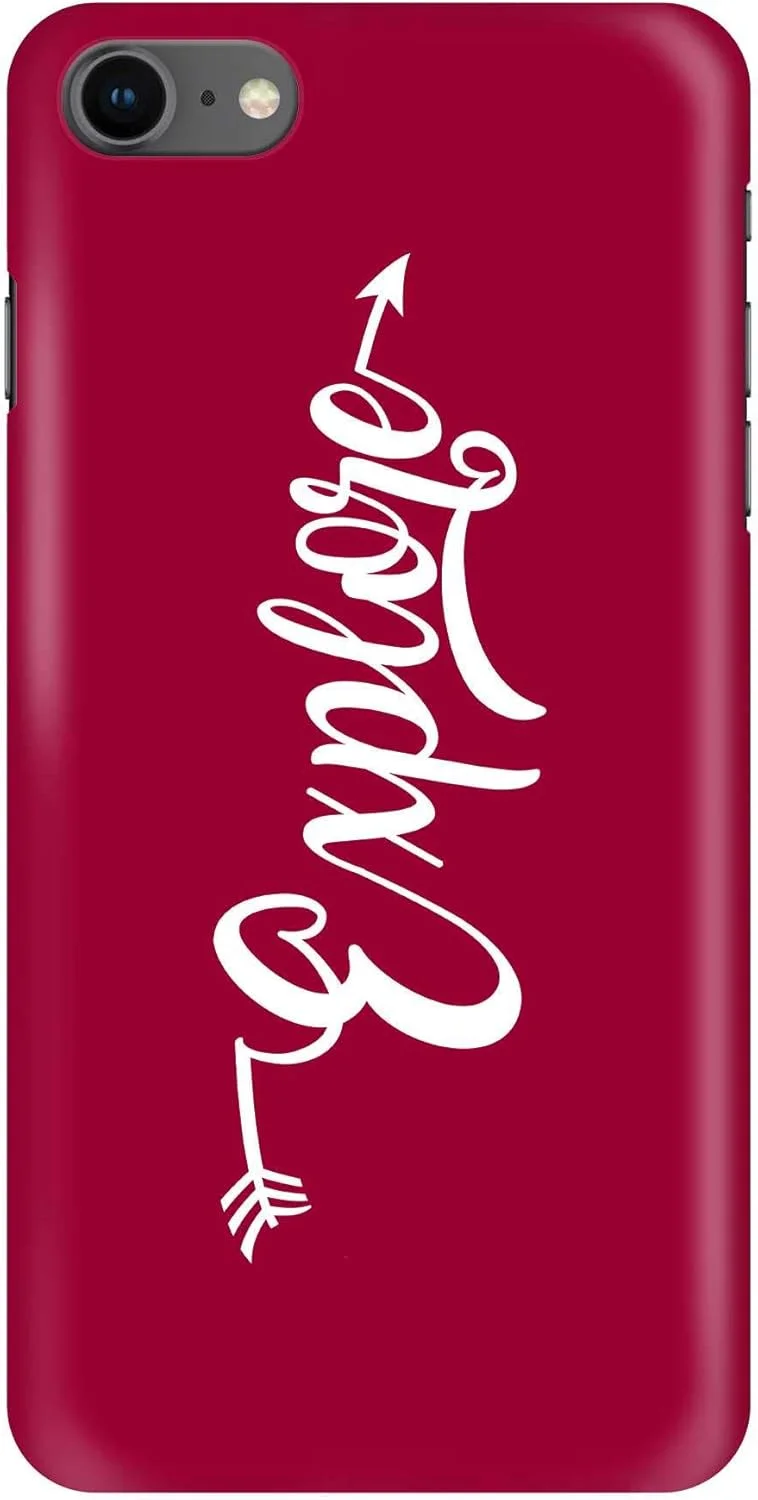 قاب محافظ گوشی استایلیزد، سازگار با گوشی اپل آیفون 8، سری کلاسیک باریک و سبک، کاور موبایل سفارشی، محافظ سخت از جنس پلی کربنات با روکش مات [طراحی شده برای اپل آیفون 8] - طرح اکسپلور