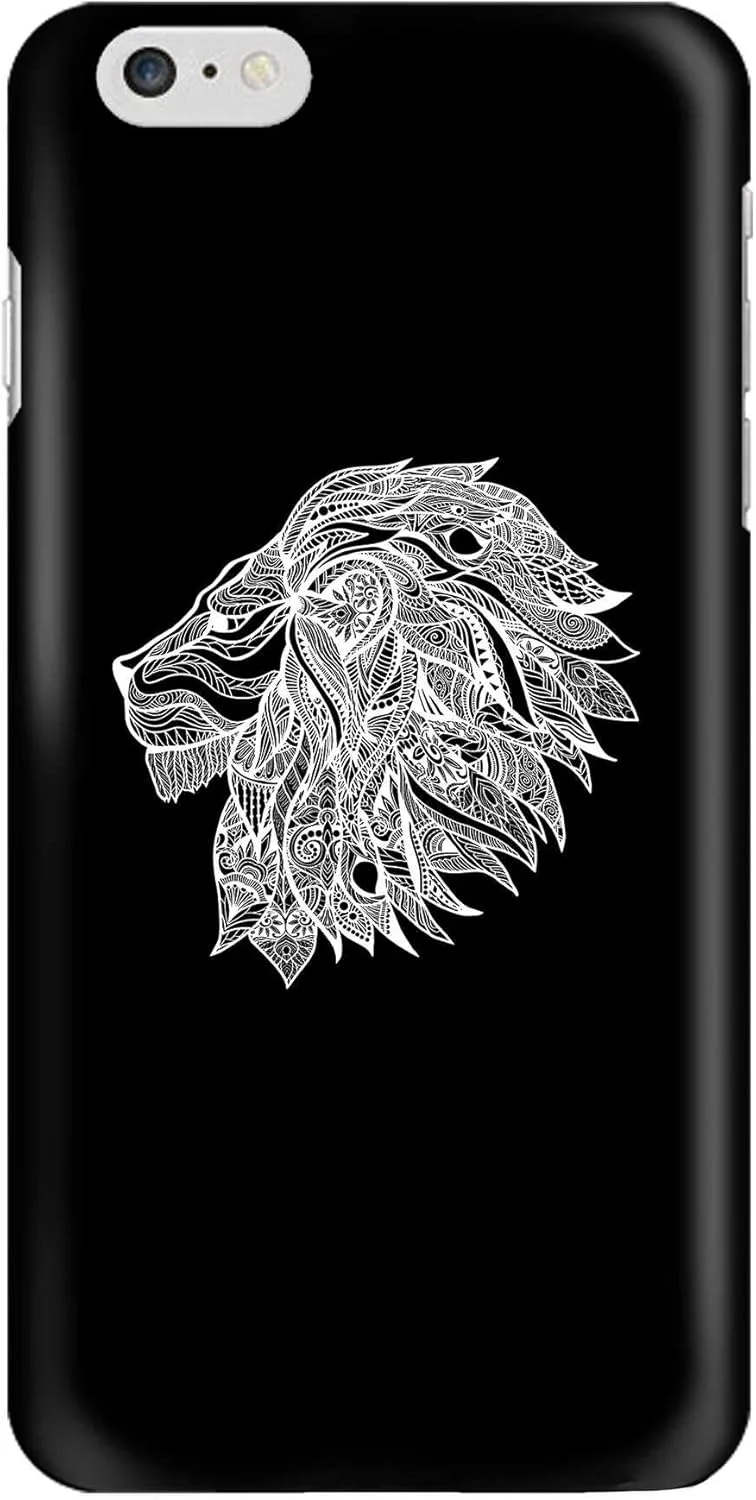 قاب گوشی استایلیزد سازگار با اپل آیفون 6S/6، سری کلاسیک باریک، کاور موبایل سفارشی، محافظ PC سخت با روکش مات - طرح شیر آبستره [طراحی شده برای اپل آیفون 6S/6]