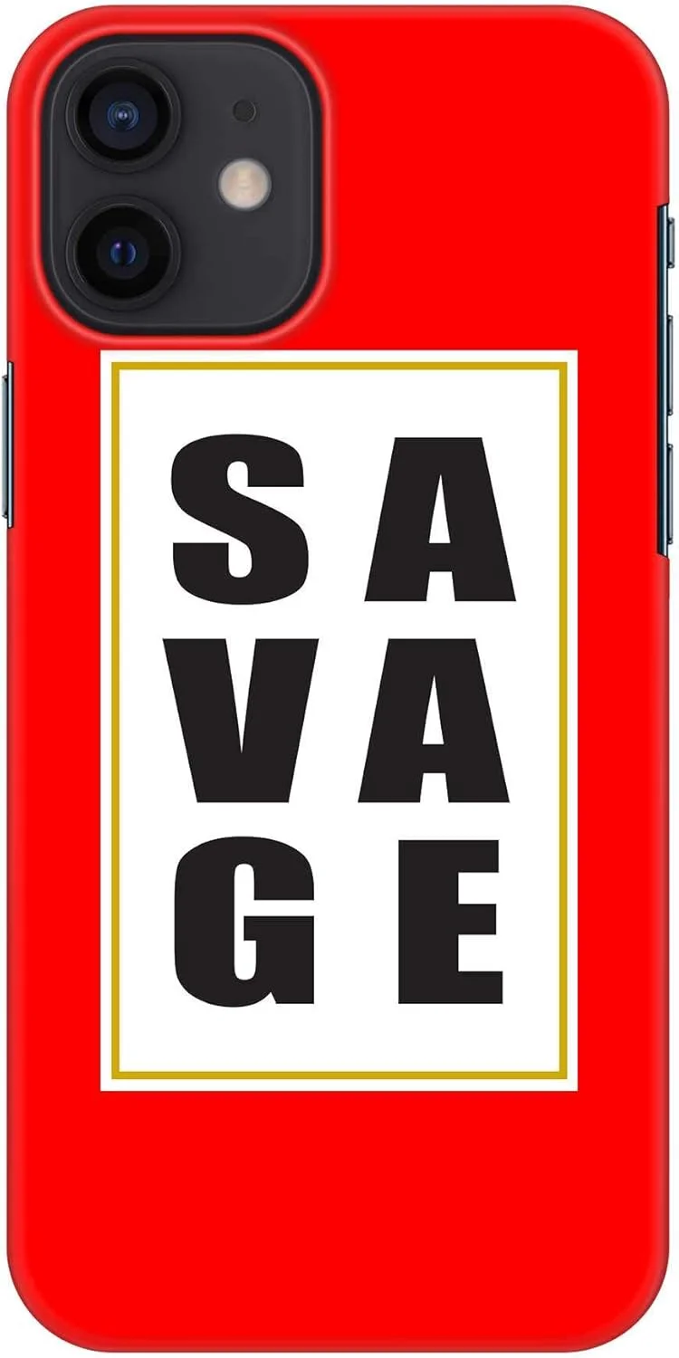 قاب محافظ باریک و مقاوم Stylizedd سازگار با Apple iPhone 12 Mini، سری کلاسیک، کاور موبایل سفارشی، محافظ PC سخت با روکش مات [طراحی شده برای iPhone 12 Mini] - وحشی