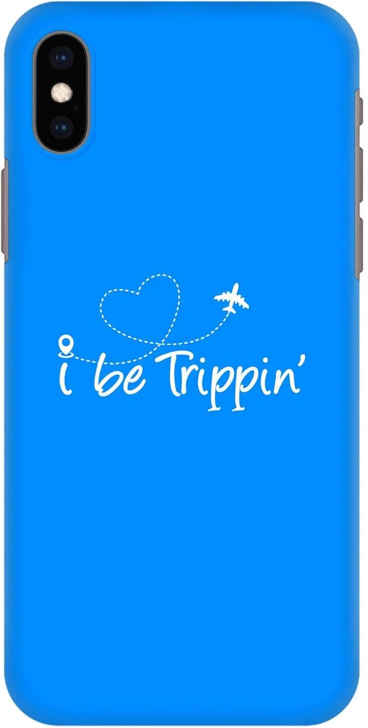 قاب محافظ استایلیزد سازگار با گوشی اپل آیفون ایکس اس مکس، سری کلاسیک باریک، کاور موبایل سفارشی، محافظ PC سخت با روکش مات [طراحی شده برای اپل آیفون ایکس اس مکس] - I be trippin'