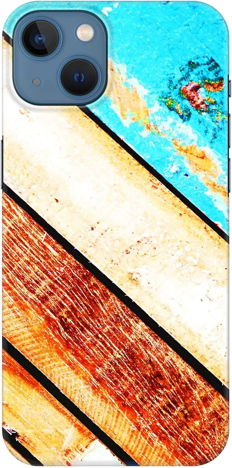 کاور موبایل طرح اسکله چوبی، سری کلاسیک باریک، سازگار با آیفون 13، محافظ سخت PC با روکش مات [طراحی شده برای اپل آیفون 13]