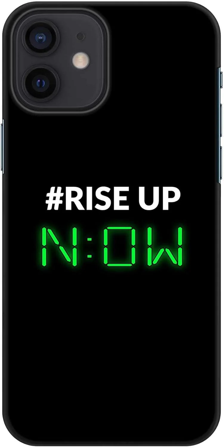 قاب محافظ باریک و مقاوم Stylizedd سازگار با Apple iPhone 12 Mini، سری کلاسیک، کاور موبایل سفارشی، محافظ PC سخت با روکش مات [قاب طراحی شده برای iPhone 12 Mini] - Rise Up